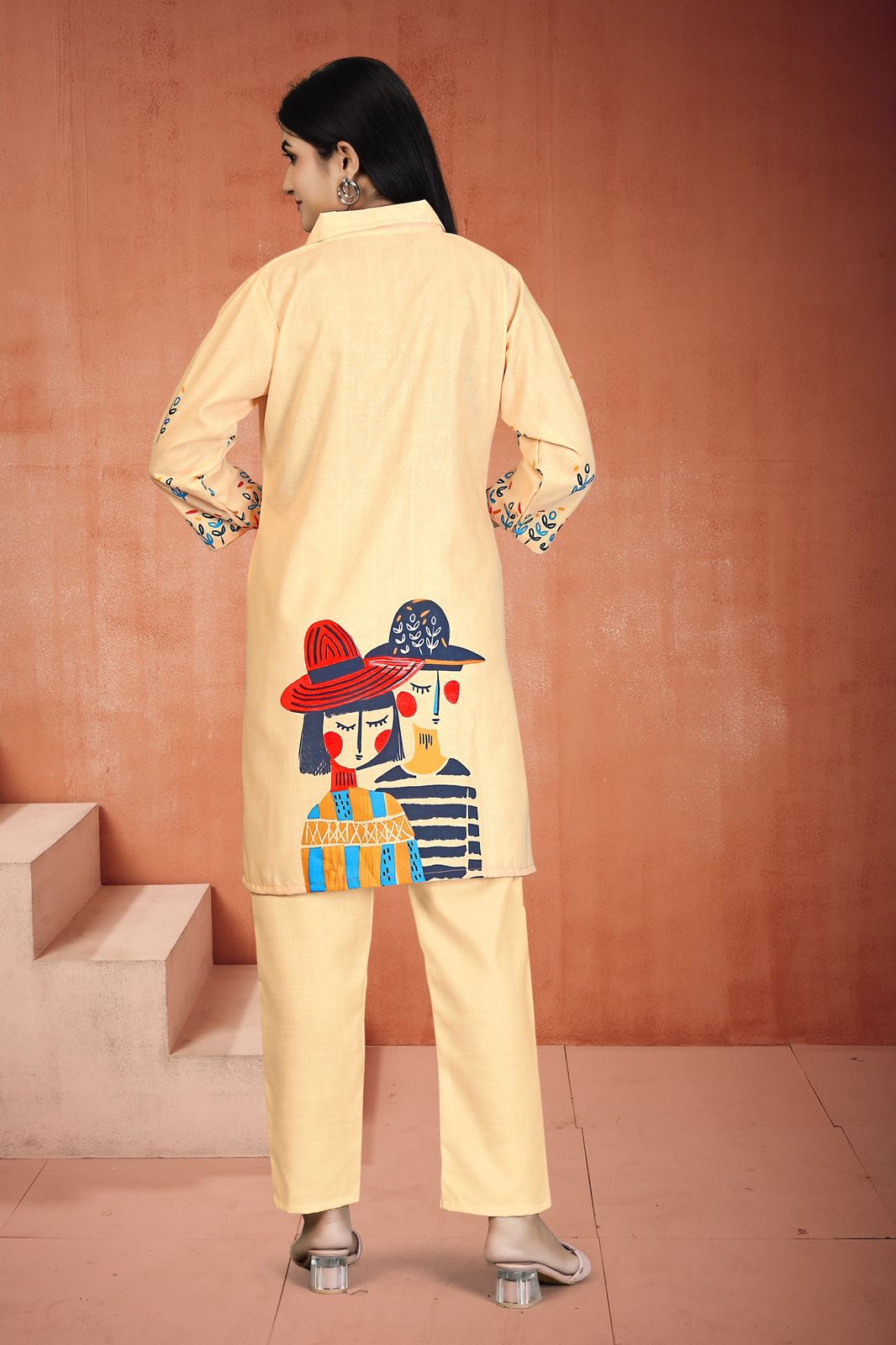 Image of Pure Cotton linen Coord Set with cotton Lining