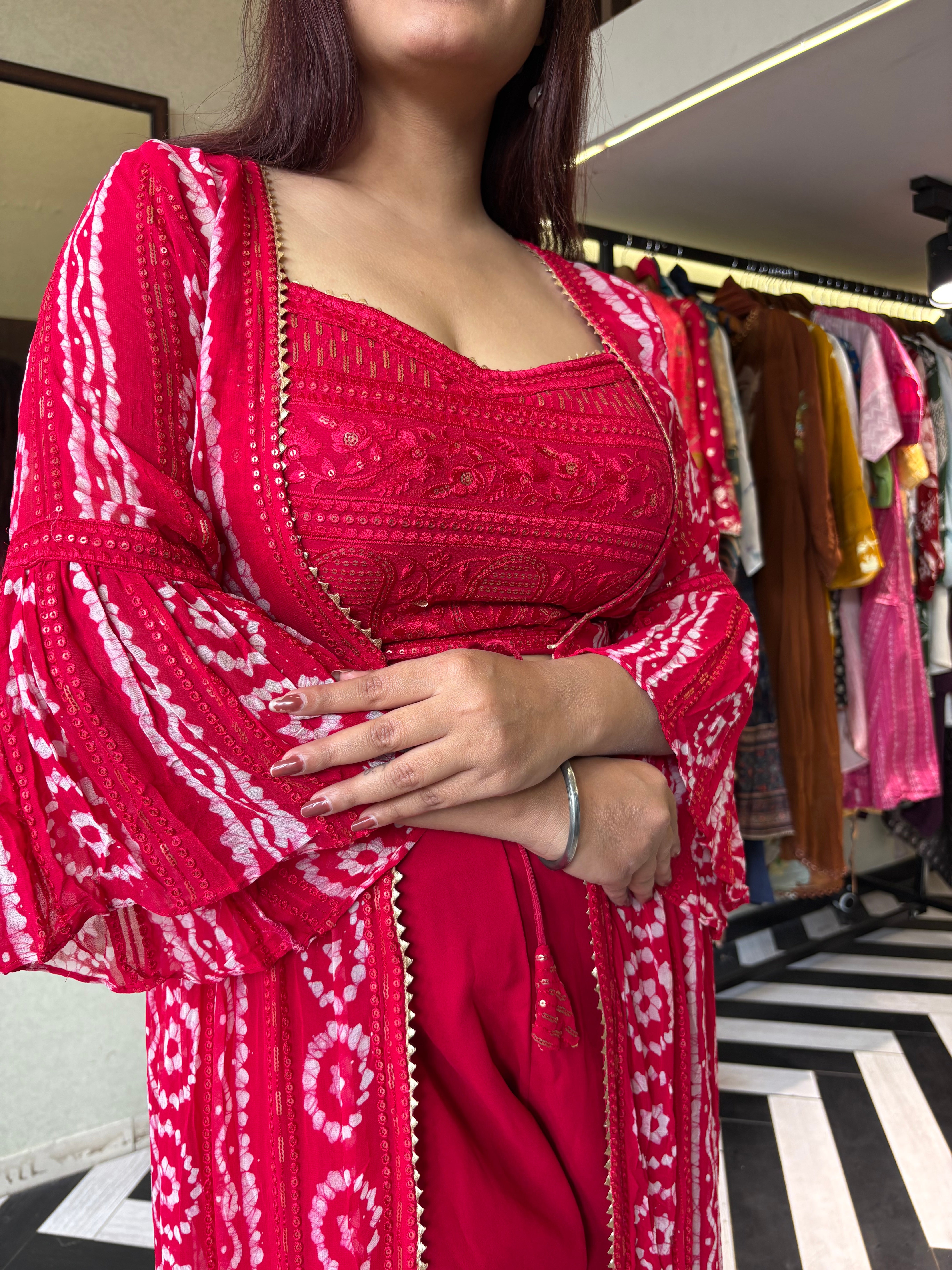 Image of Pure Georgette 3 Piece with Hand work