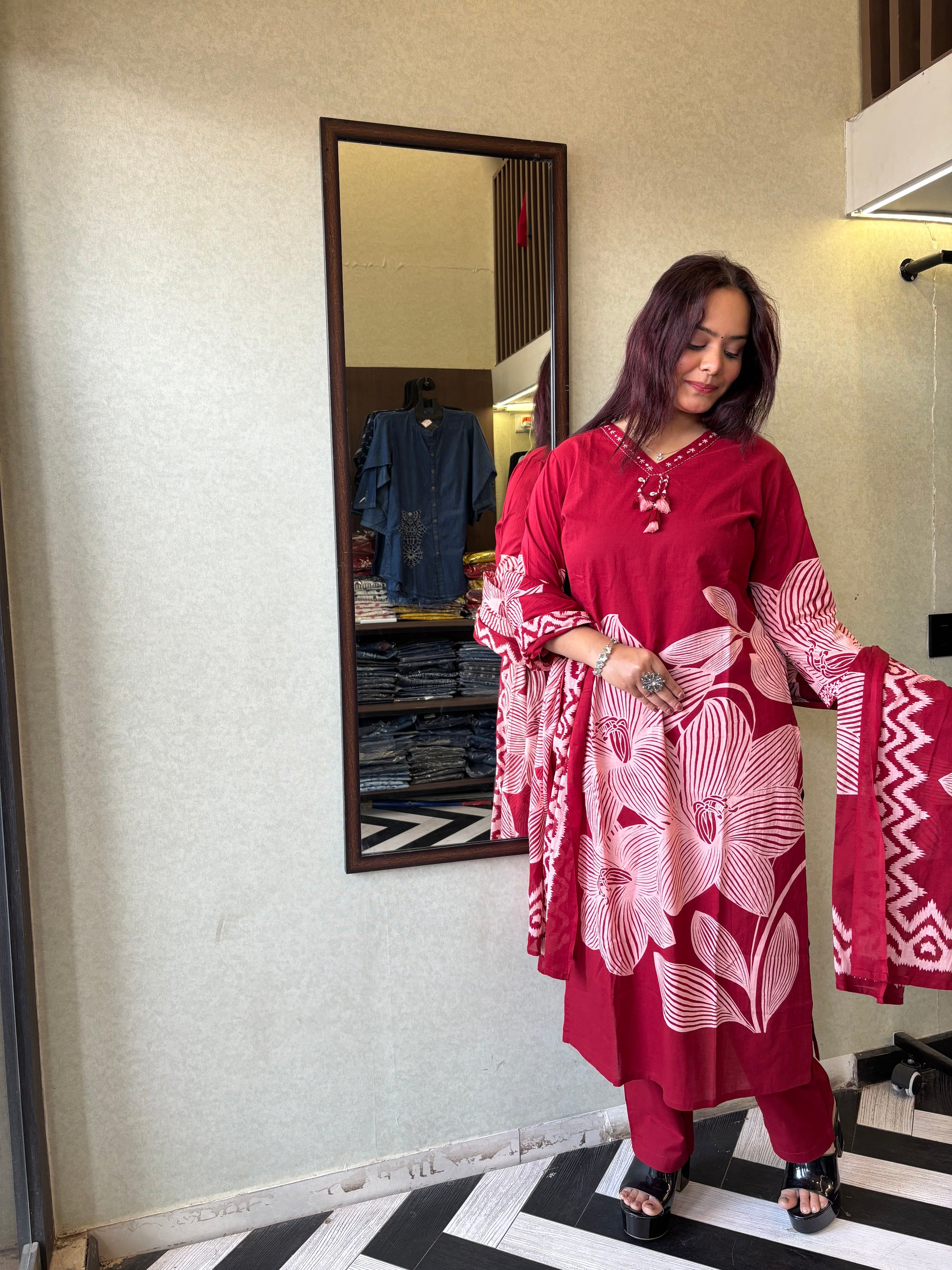 Pure Mull Cotton 3 Piece Cotton Set