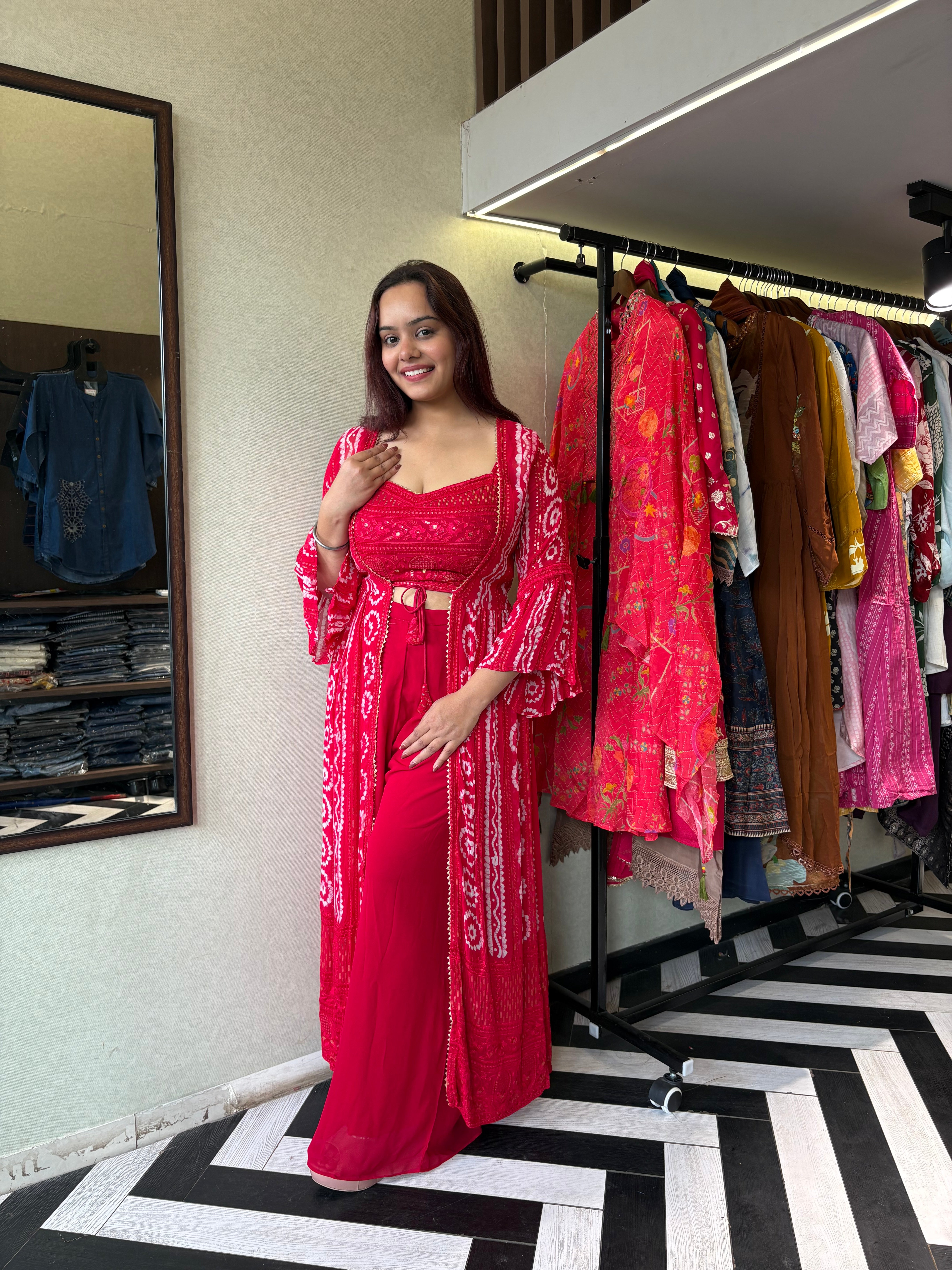 Pure Georgette 3 Piece with Hand work