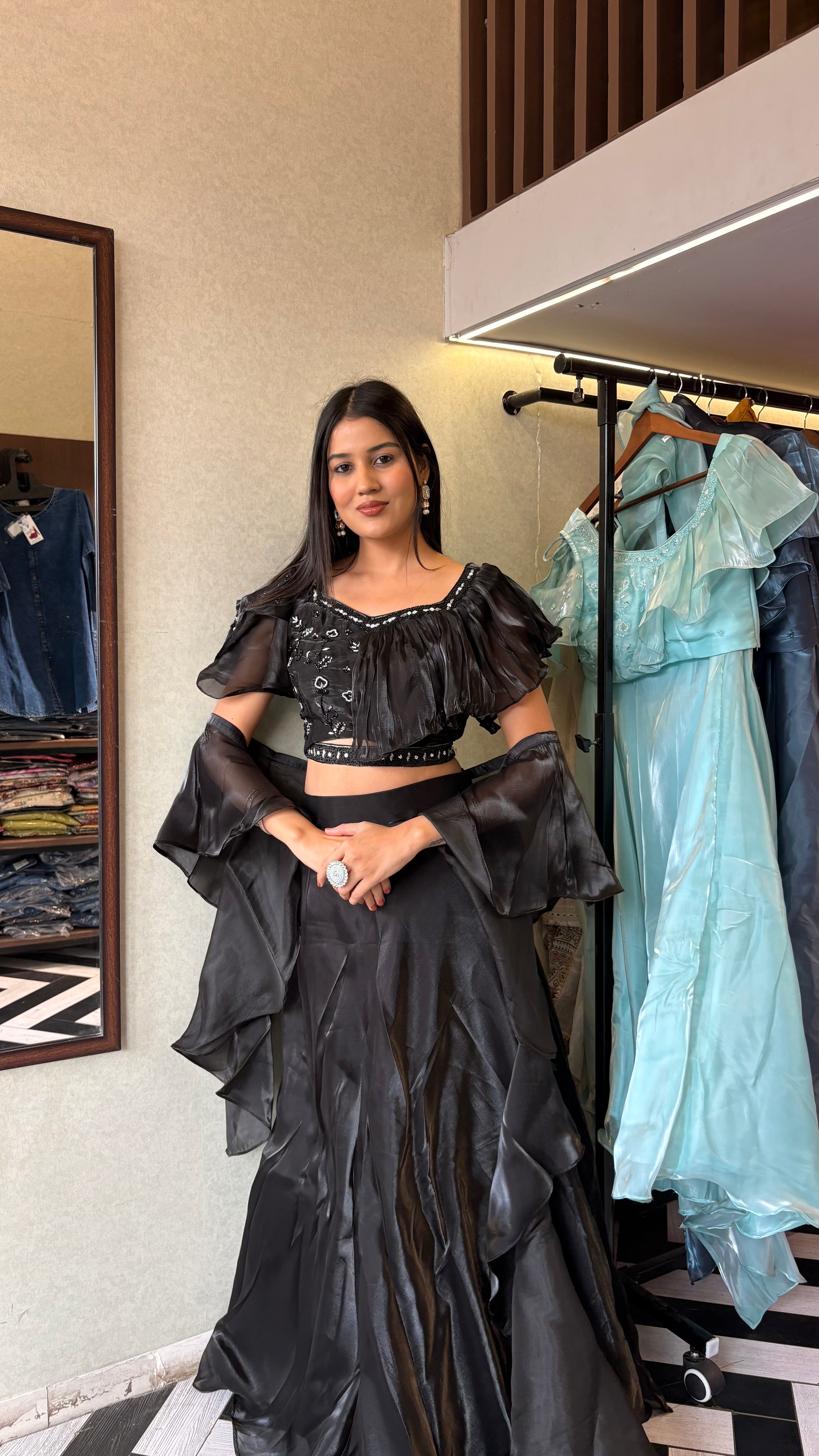 Image of Pure Jimi Chu Fabric 3 Piece Indo western