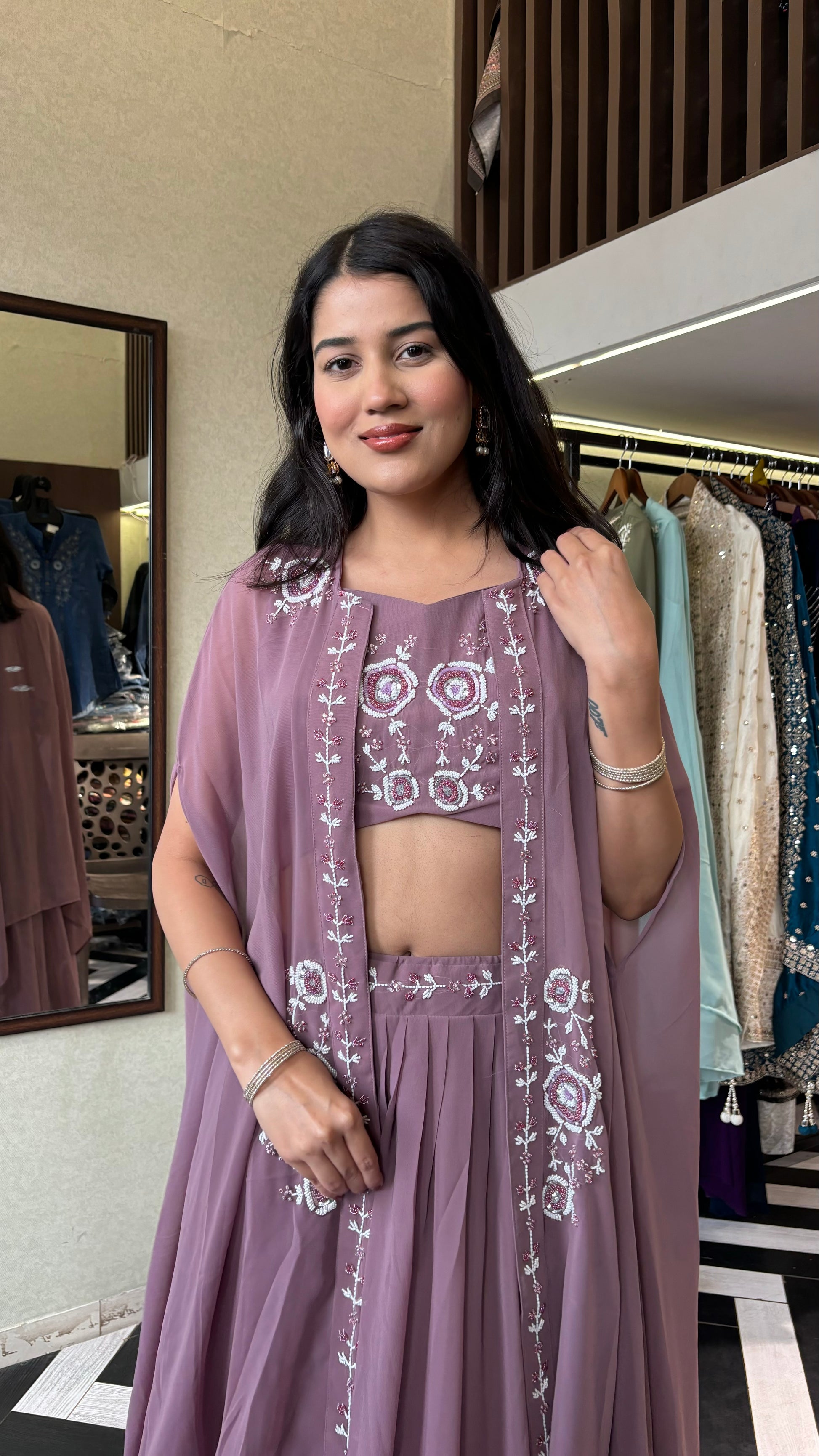 Pure Georgette Set 3 Piece with Gown