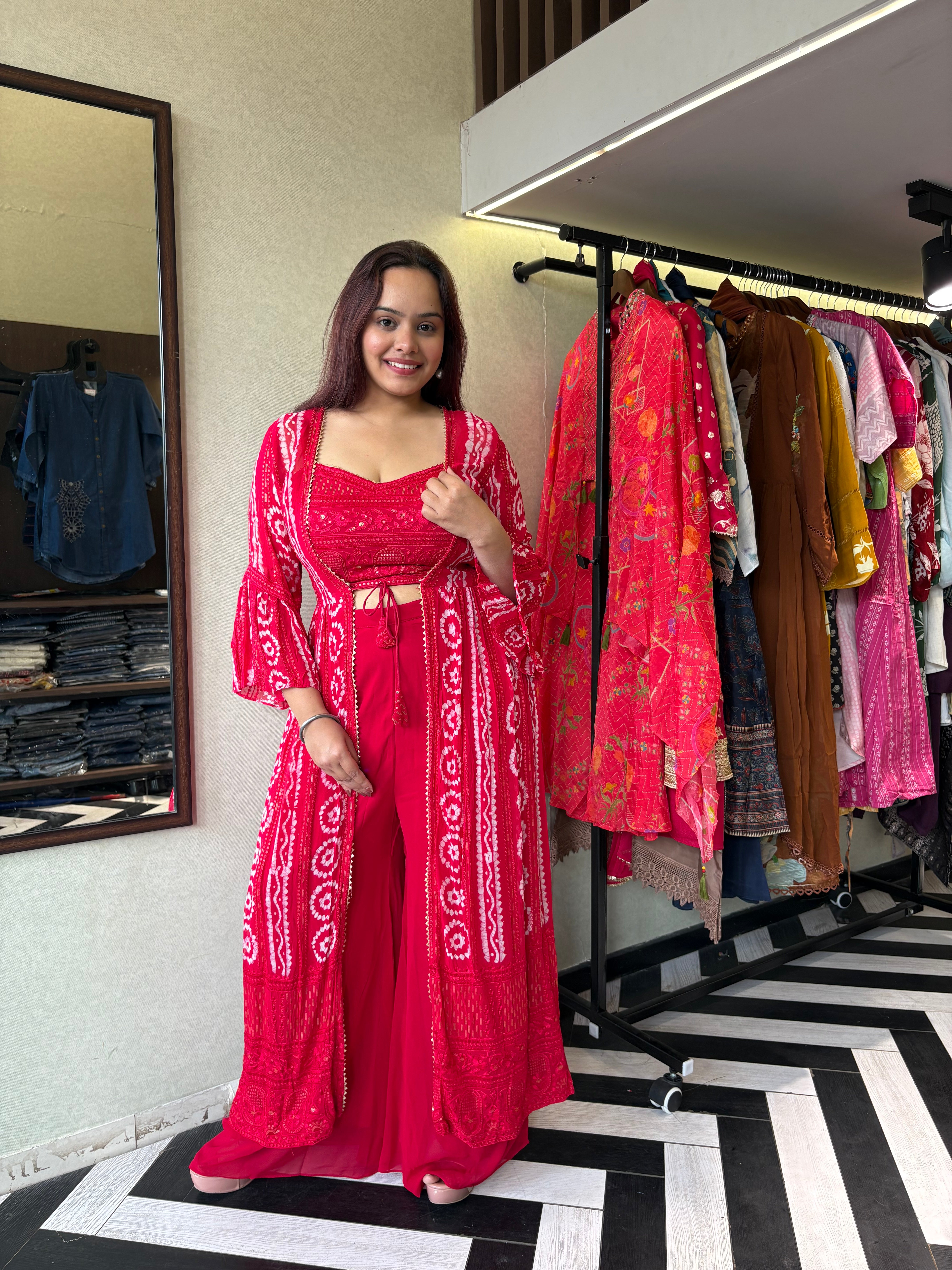 Pure Georgette 3 Piece with Hand work