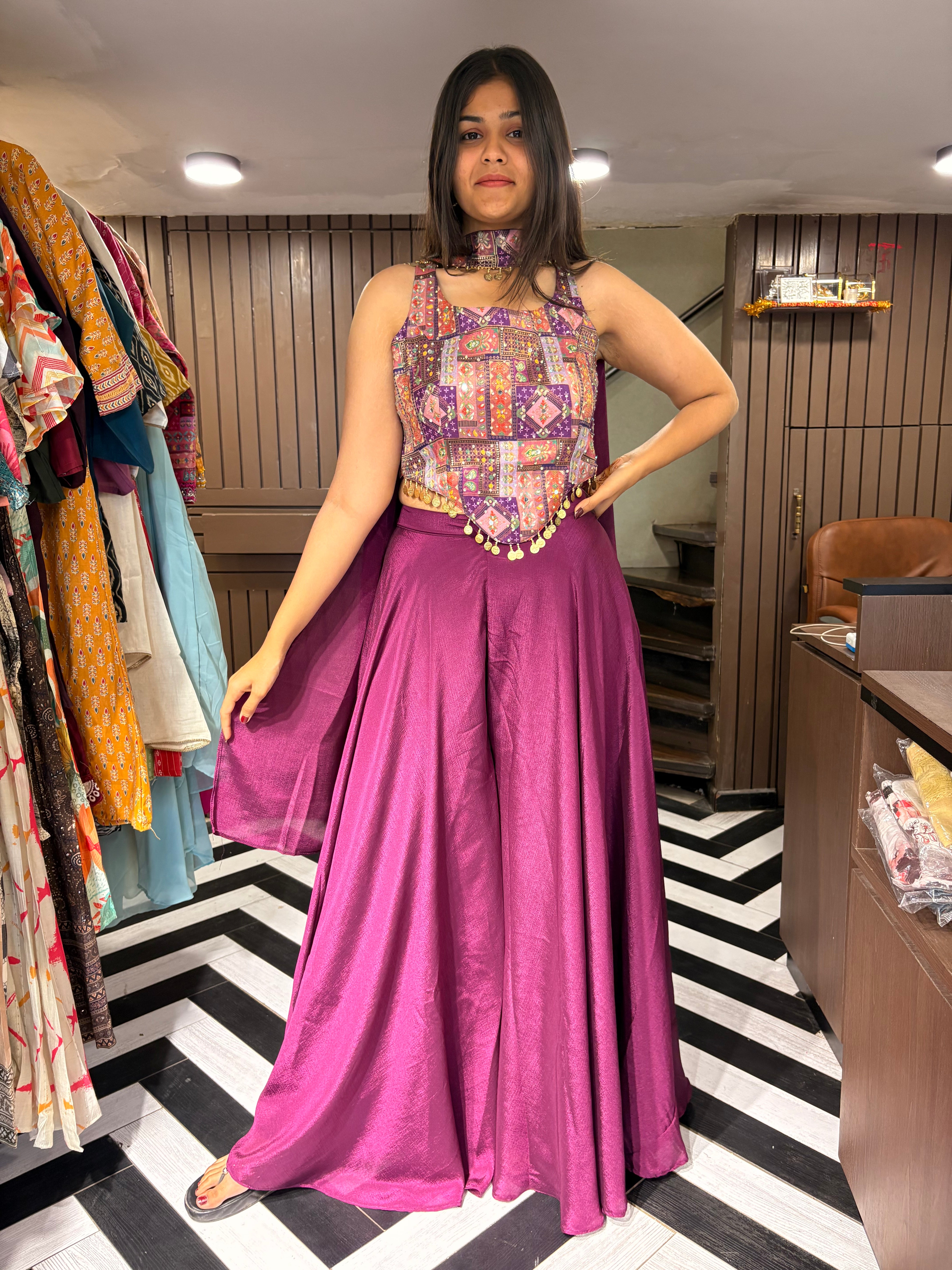 Image of Pure Georgette Indo western