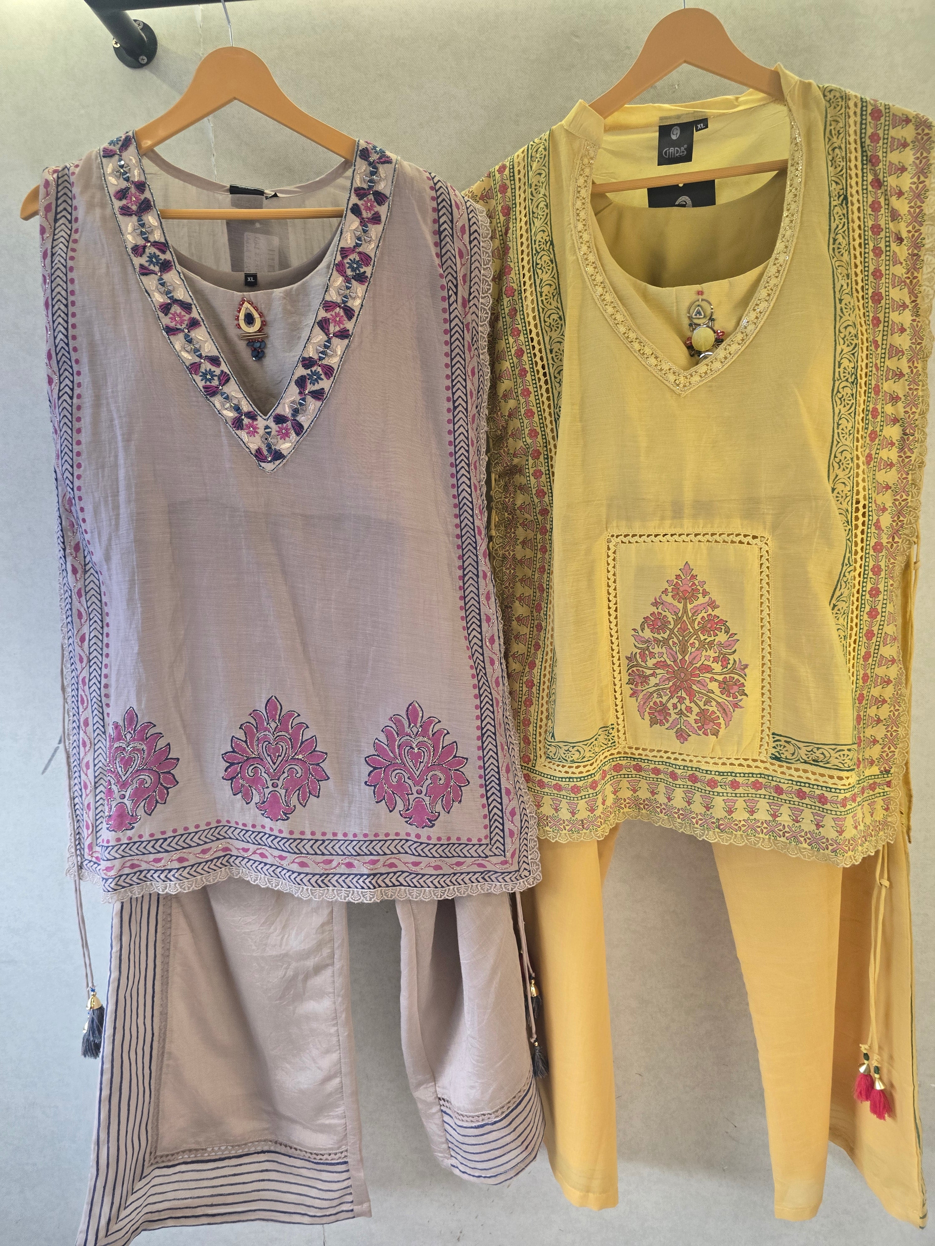 Image of Pastel Yellow Floral Print Cape Style Co-Ord Set
