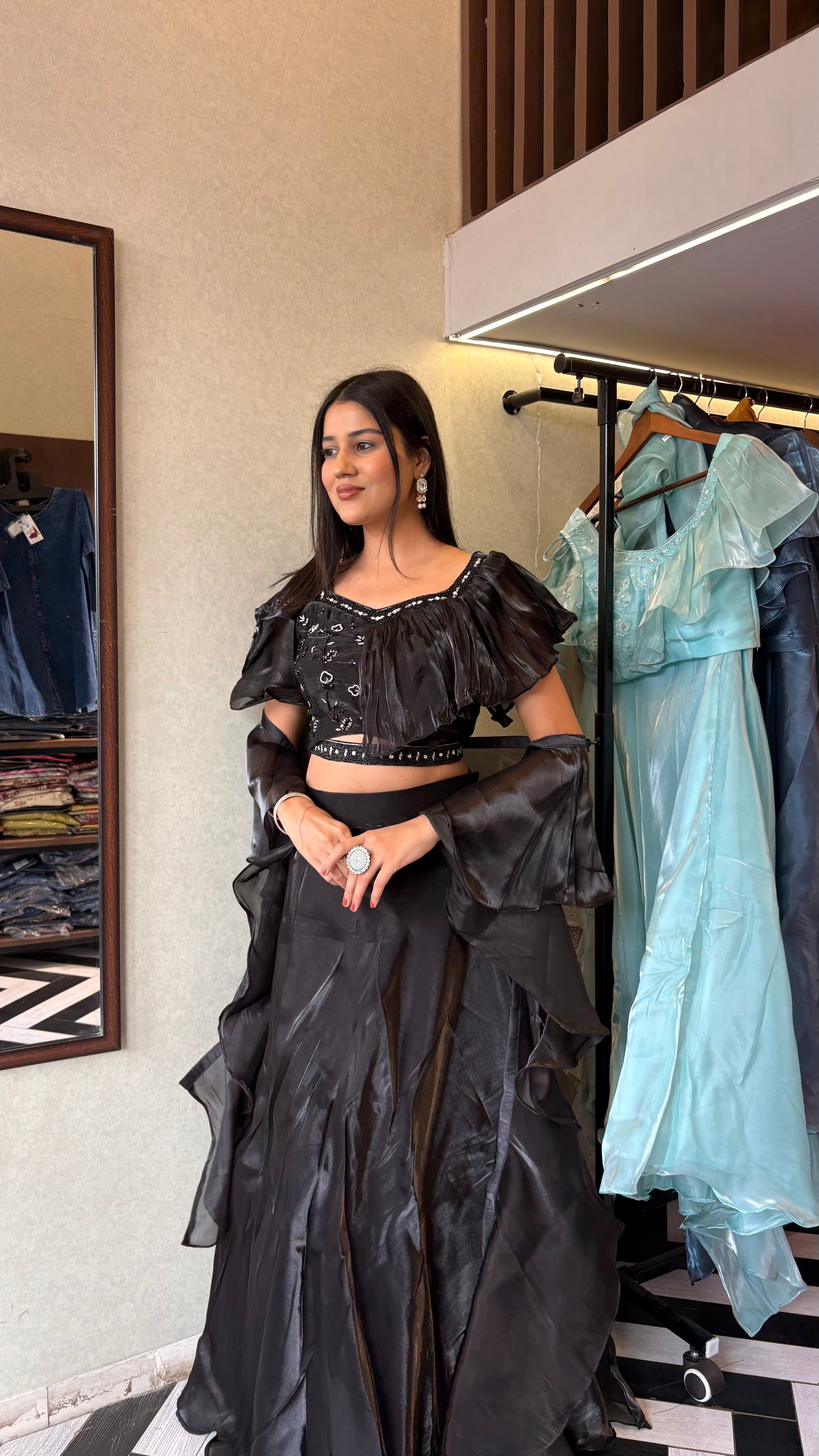 Pure Jimi Chu Fabric 3 Piece Indo western