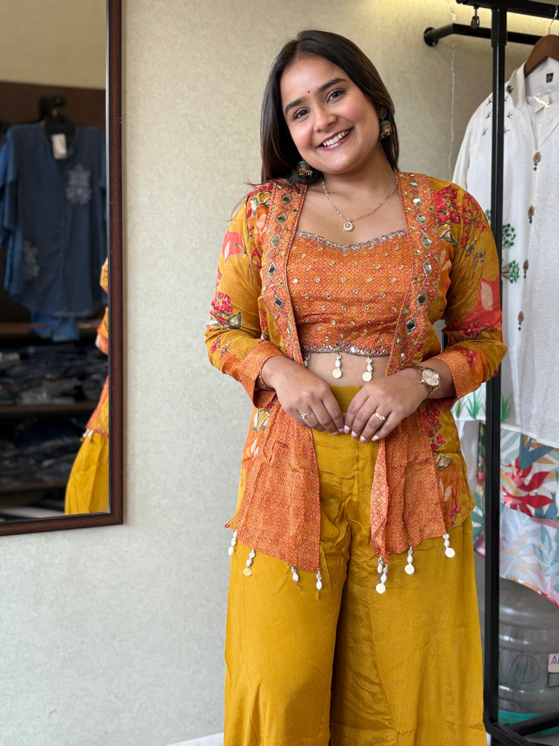 Pure Chinnon 3 Piece with Hand work