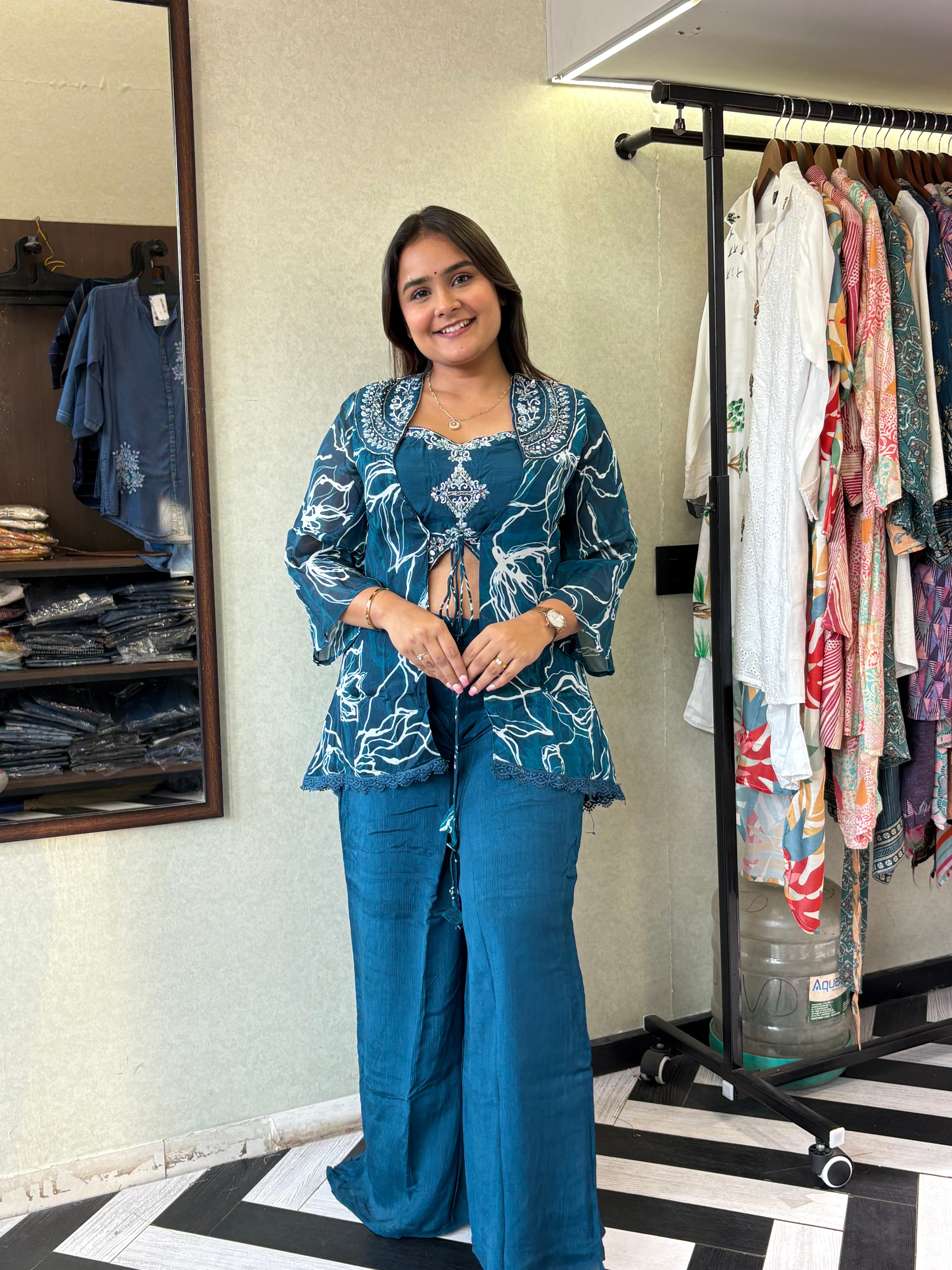 Image of Pure Shimmer 3 Piece with Hand work