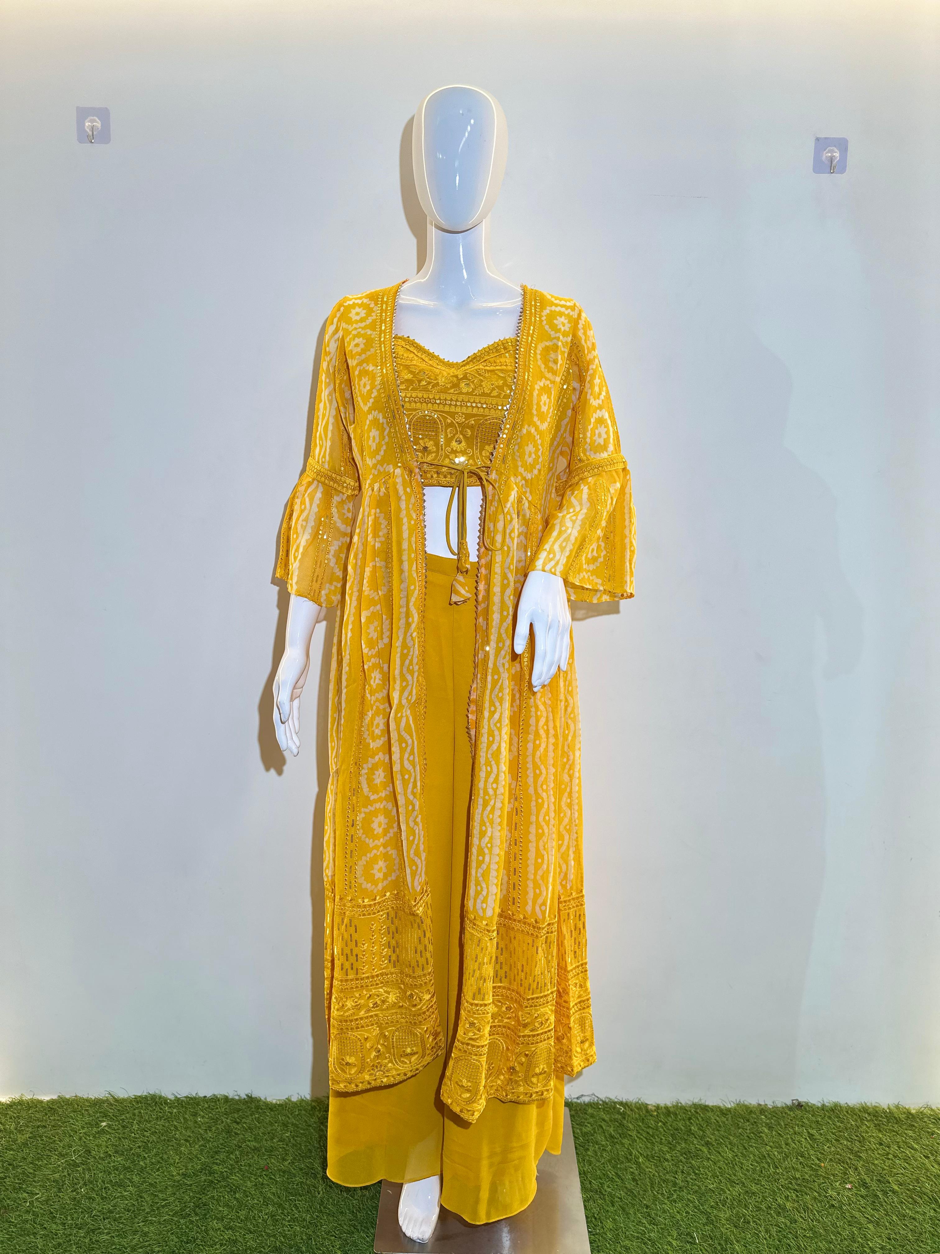 Image of Pure Silk 3 Piece Indo western