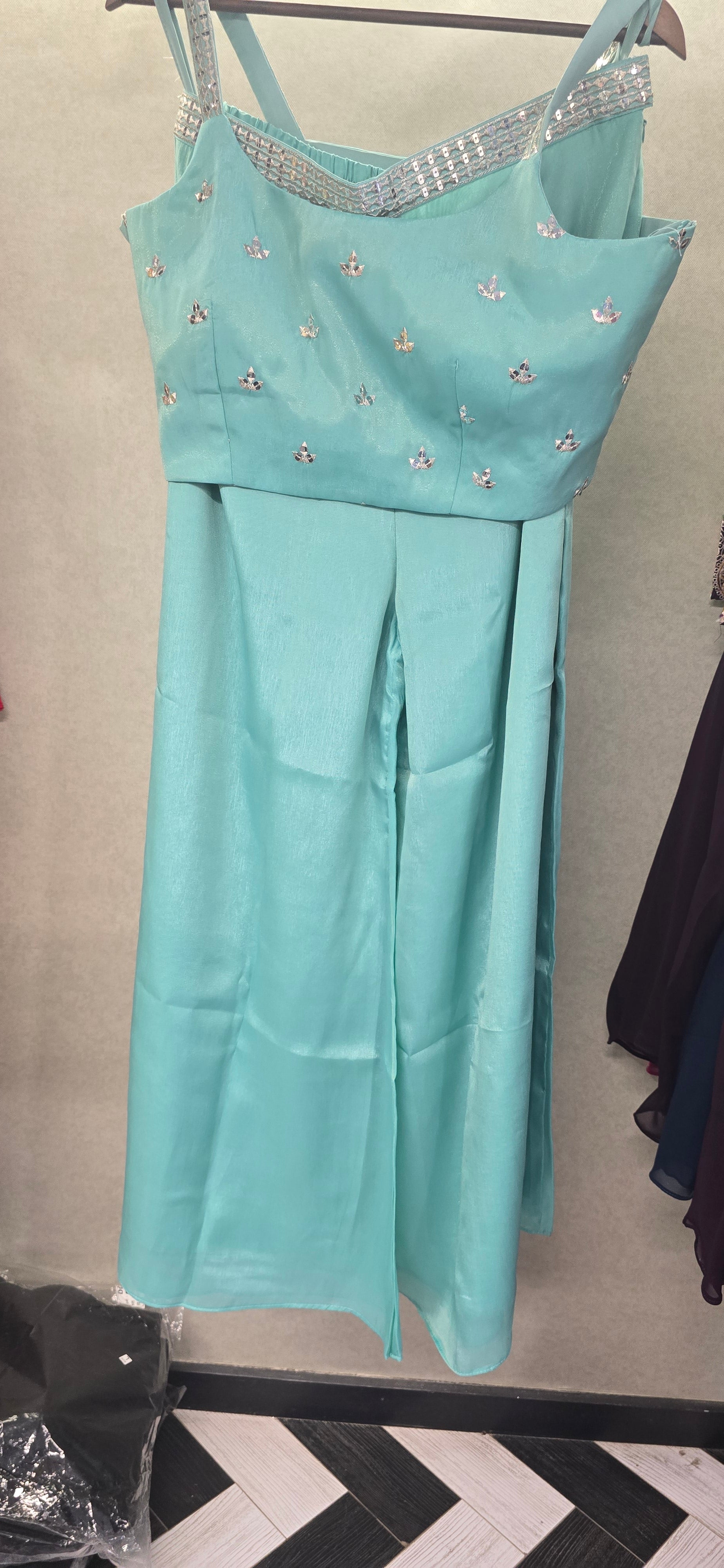 Designer Indo Western Shimmer Fabric 3 piece