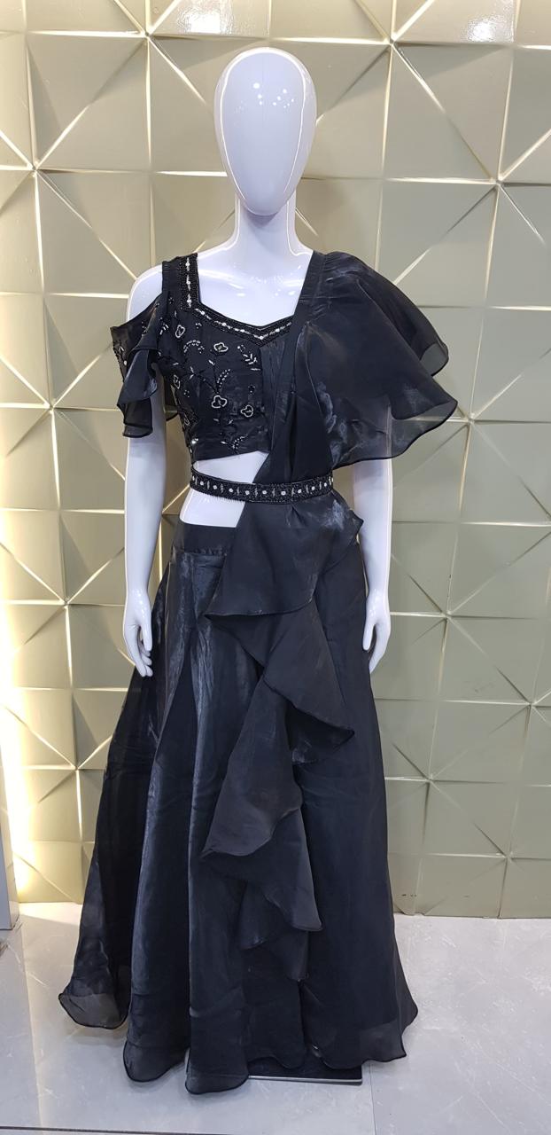 Image of Pure Jimi Chu Fabric 3 Piece Indo western