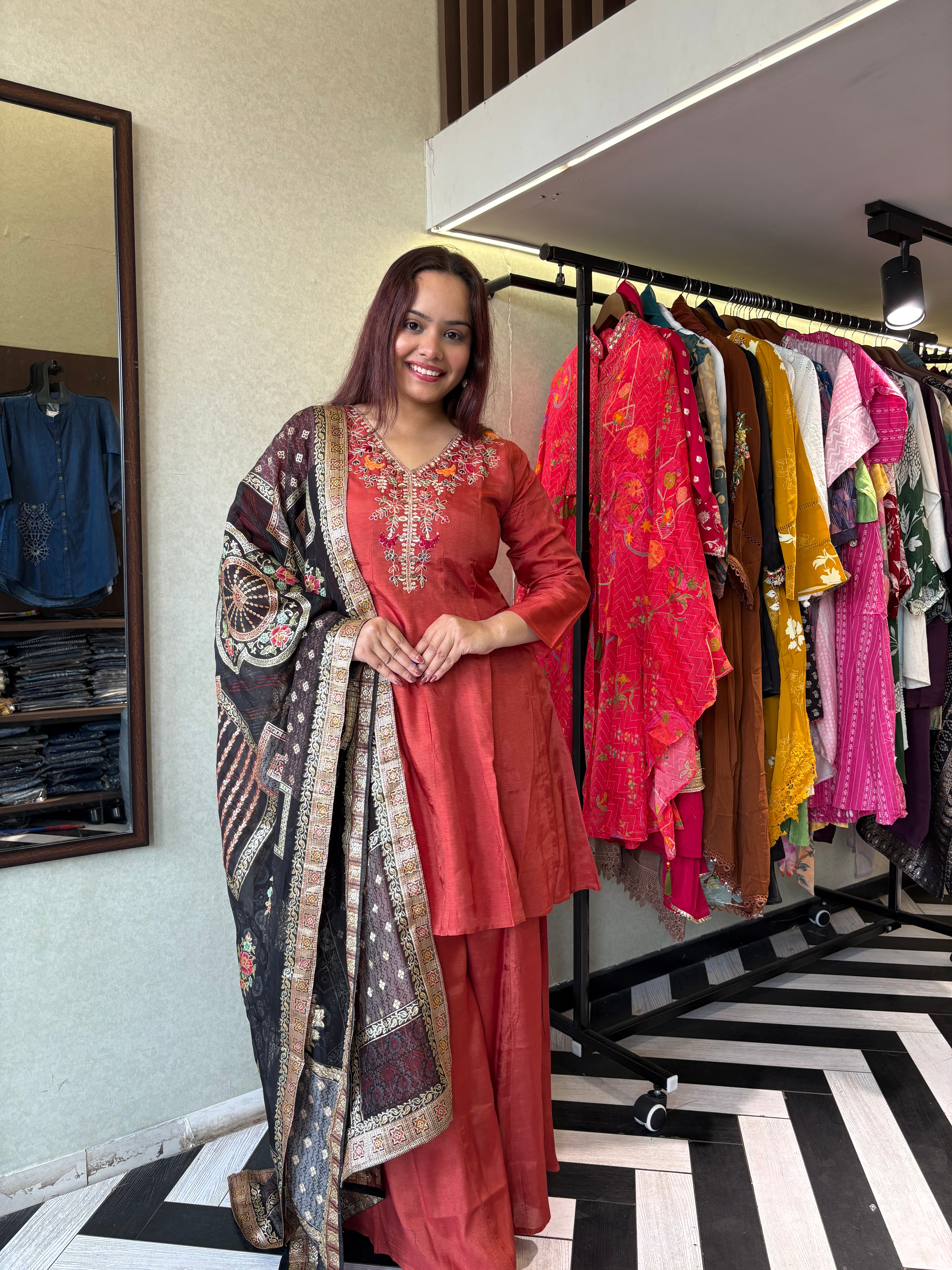 Pure Georgette 3 Piece with Hand work