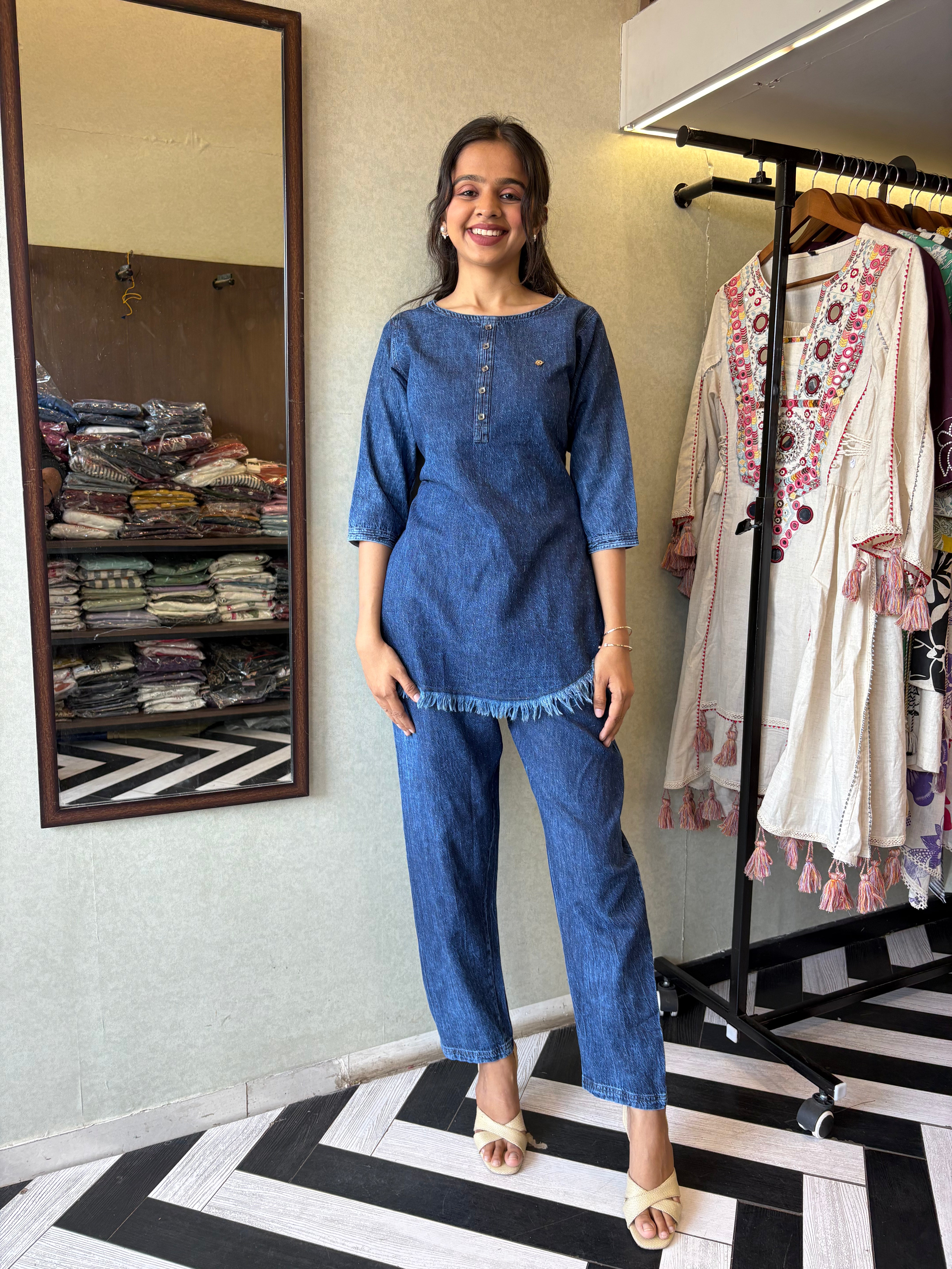 Image of Pure Denim Coord Set