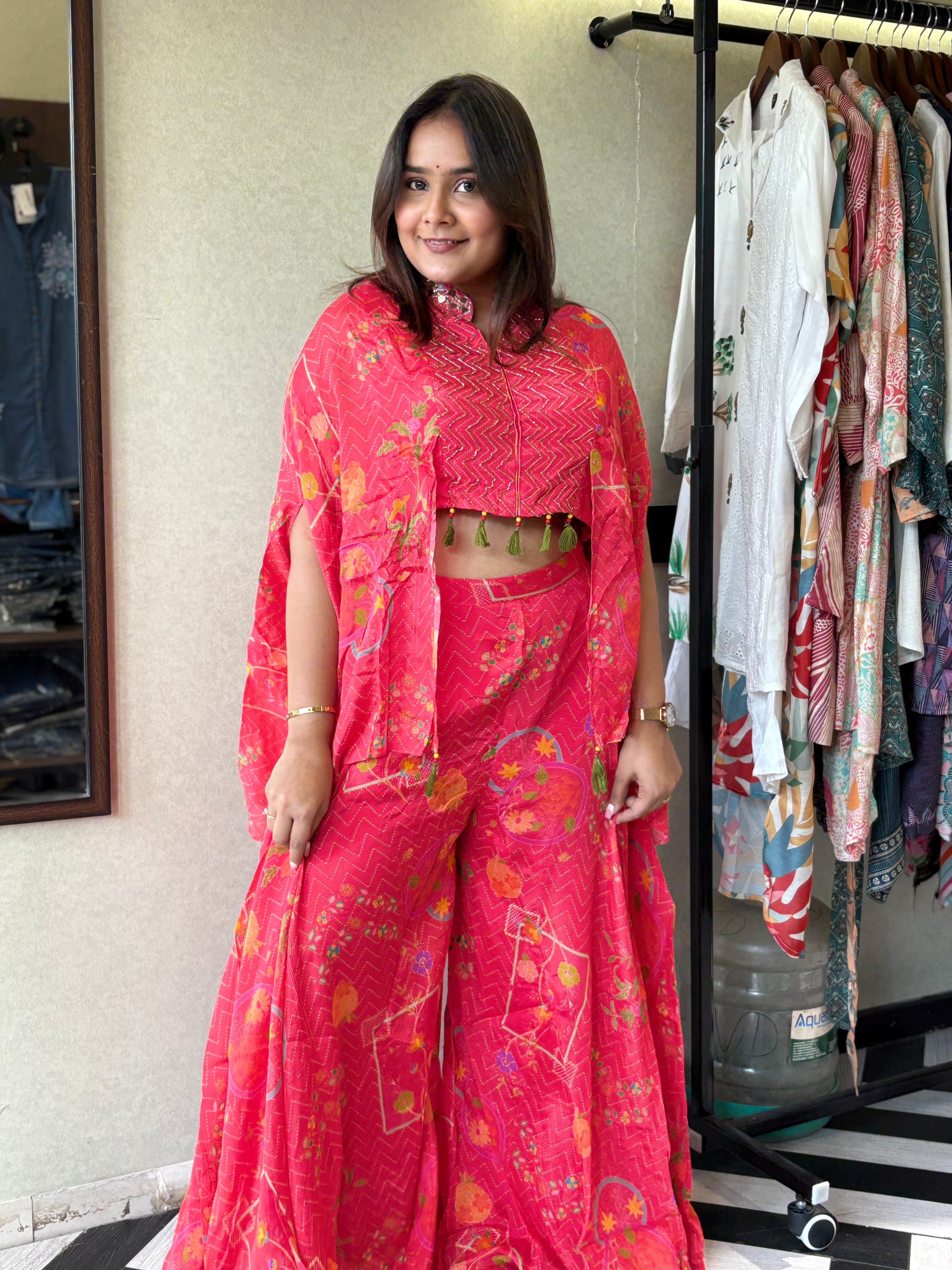 Pure Chinnon 3 Piece with Hand work