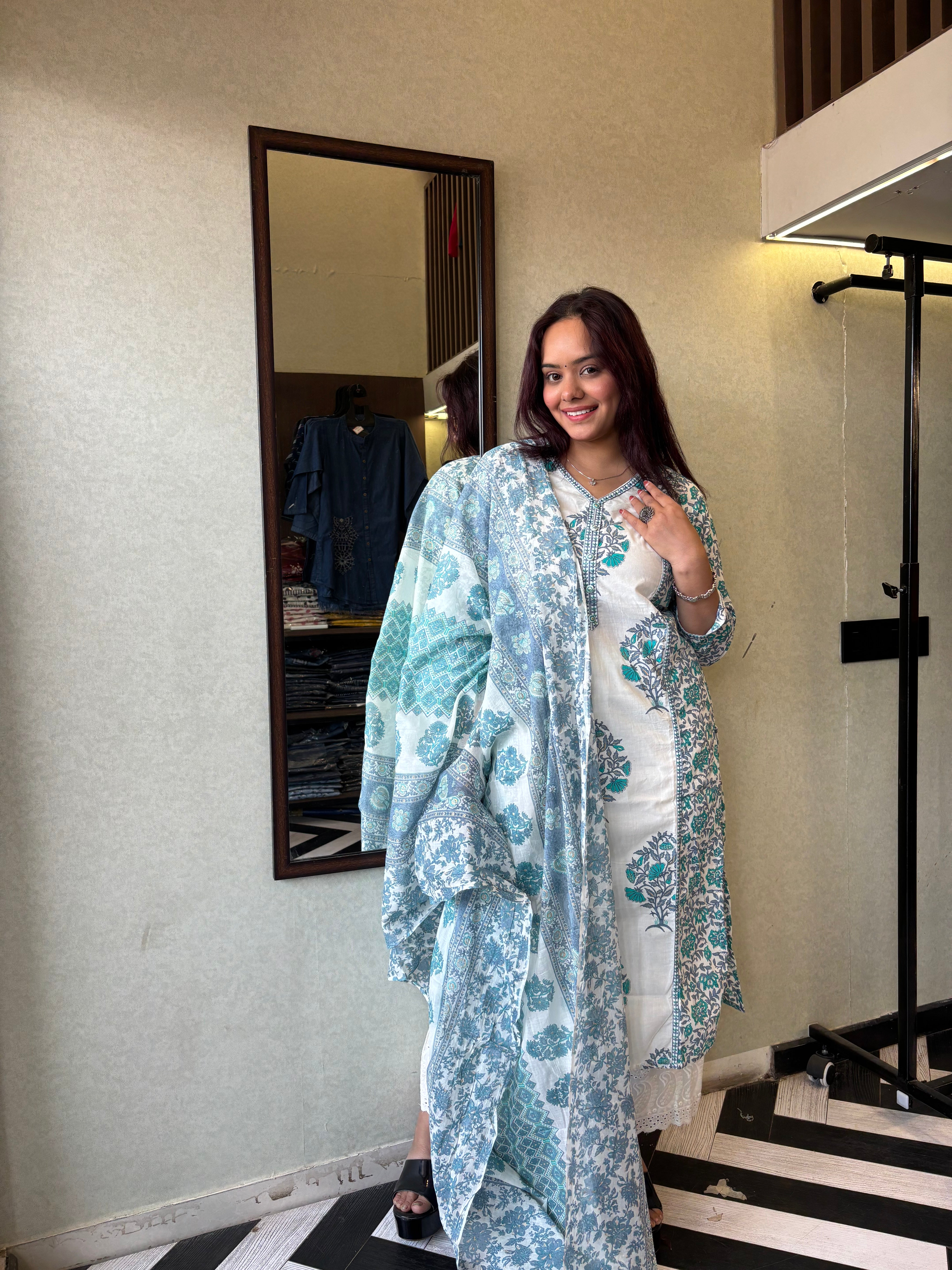 Pure Mull Cotton 3 Piece Cotton Set