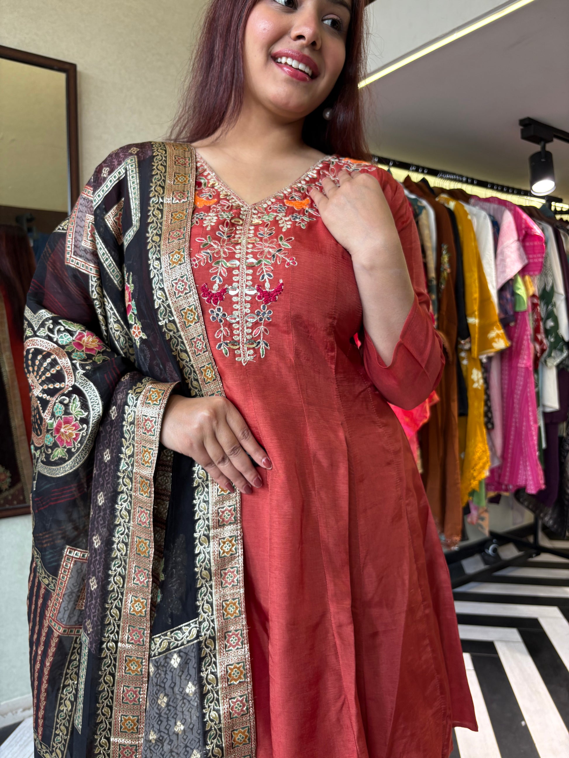 Pure Georgette 3 Piece with Hand work