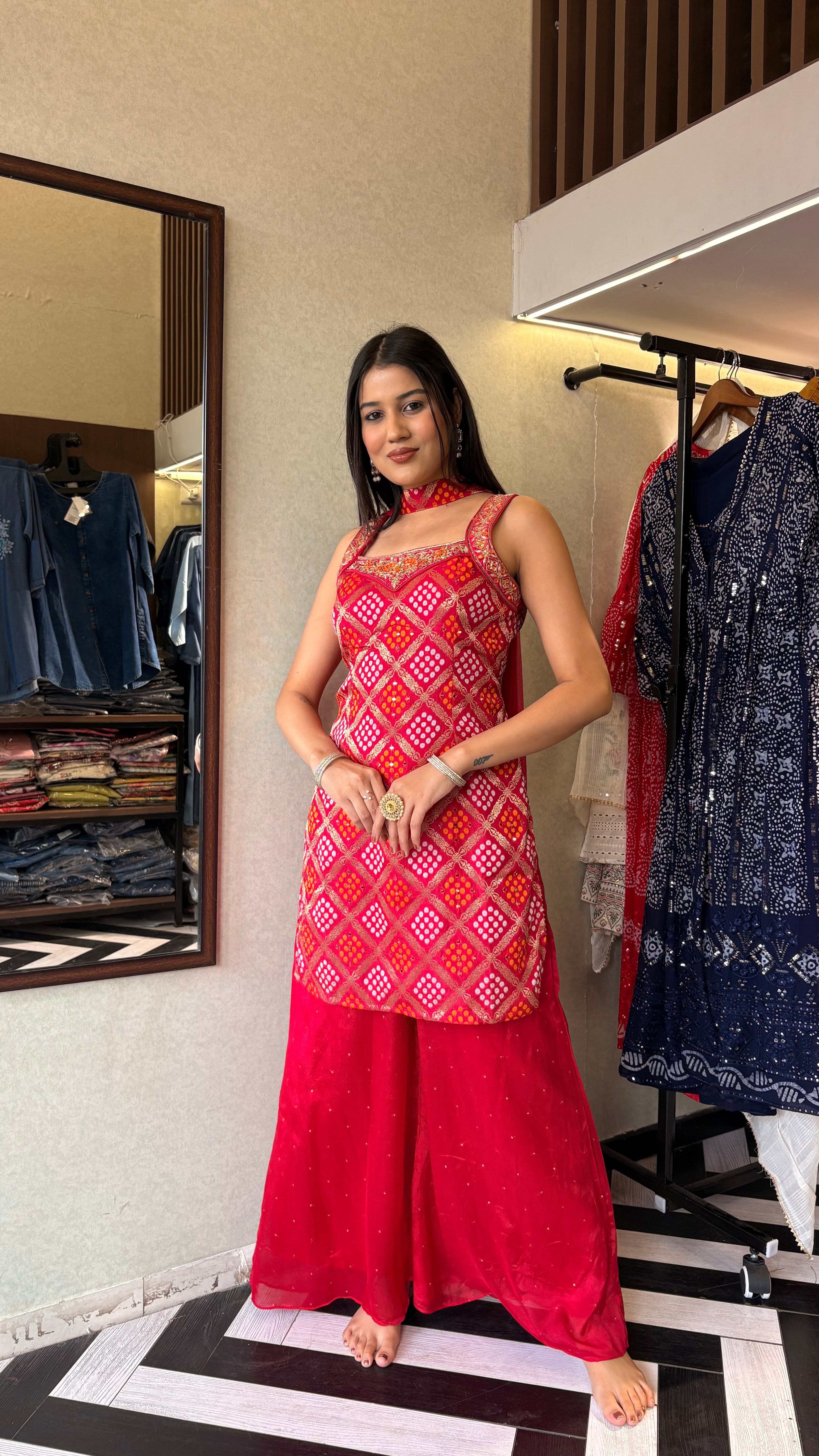 Image of Pure Silk 3 Piece Indo western