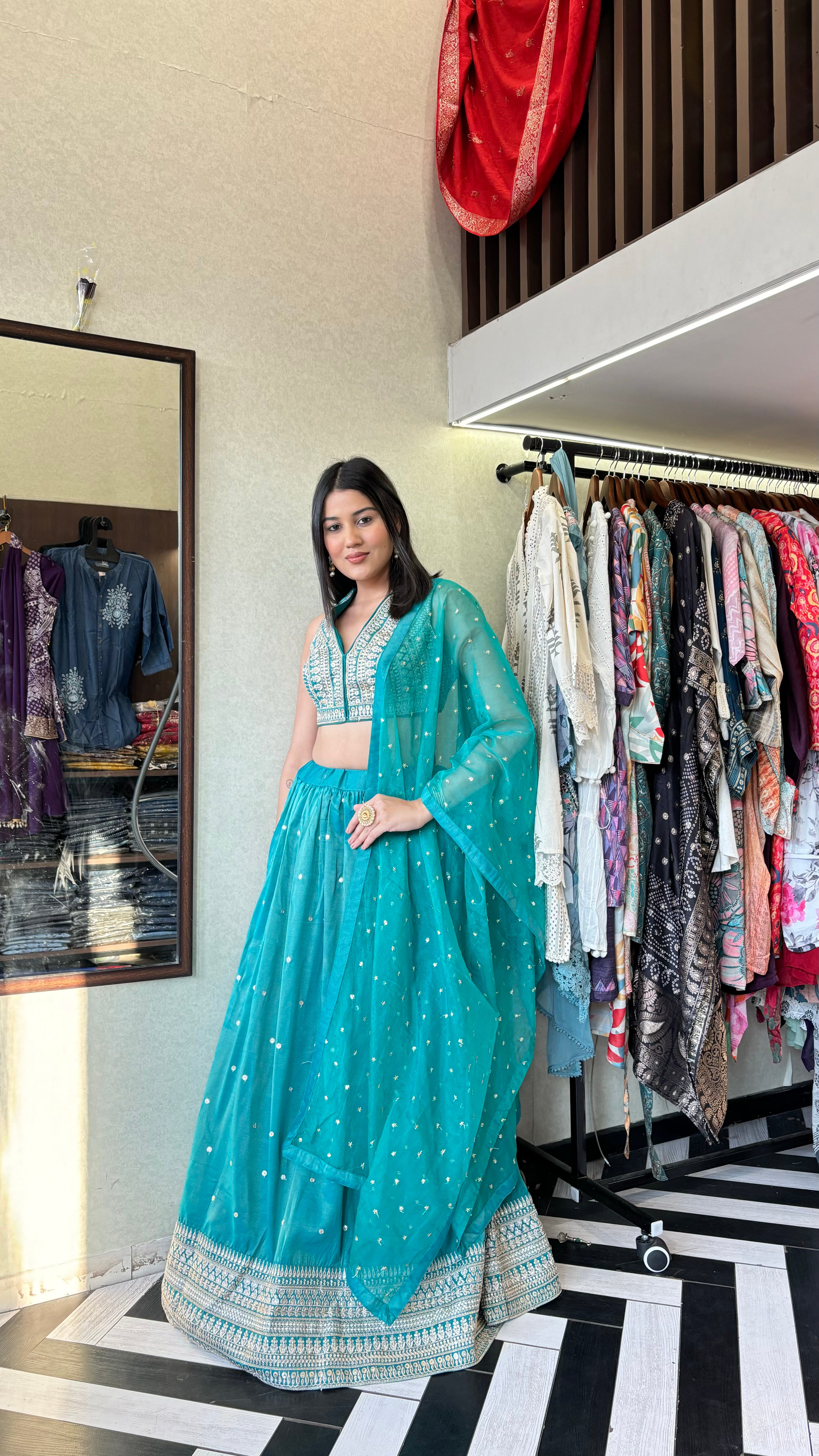 Image of Pure Shimmer Indo western 3 Piece Set