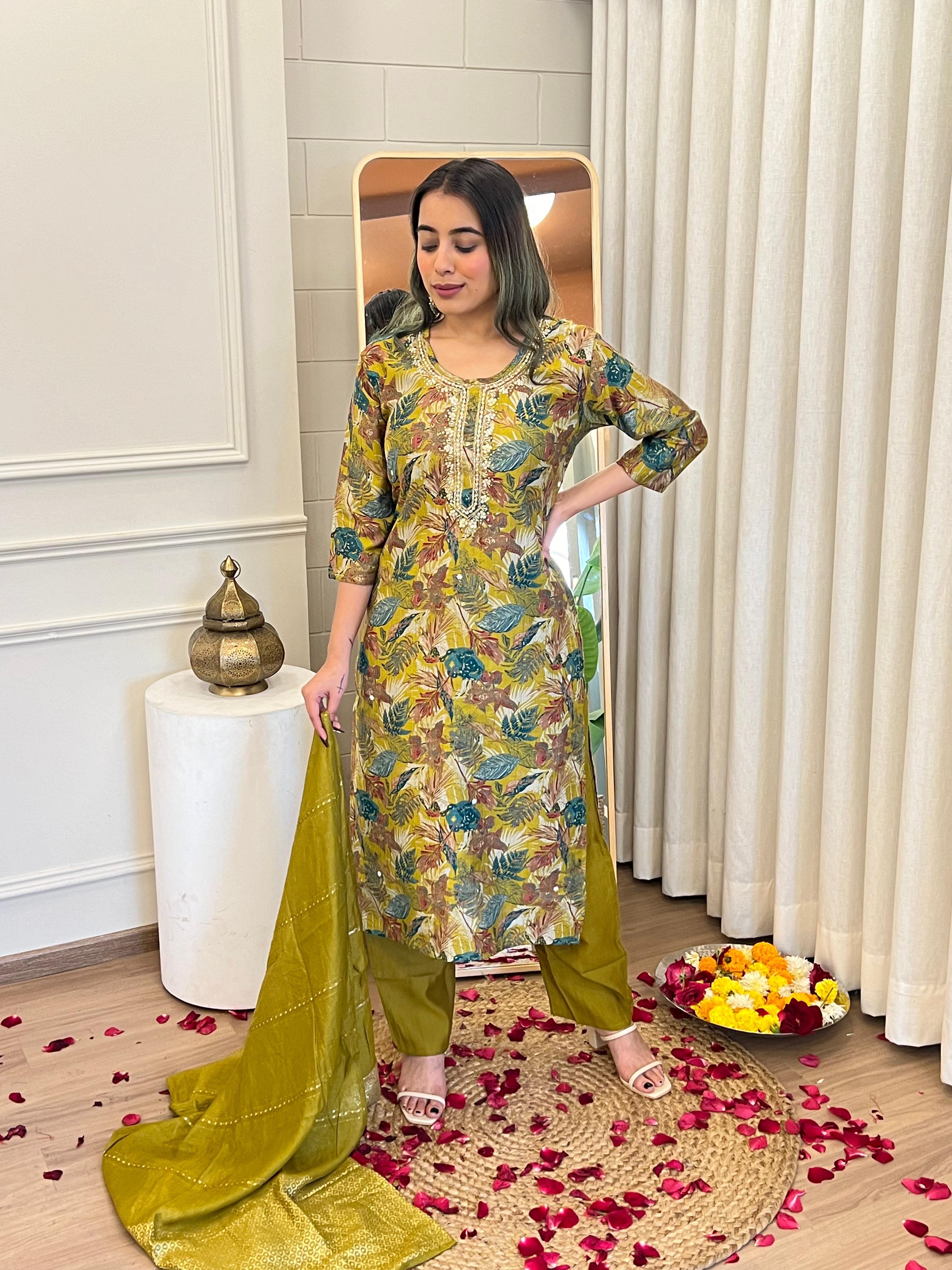 Pure Silk 3 Piece with Hand work