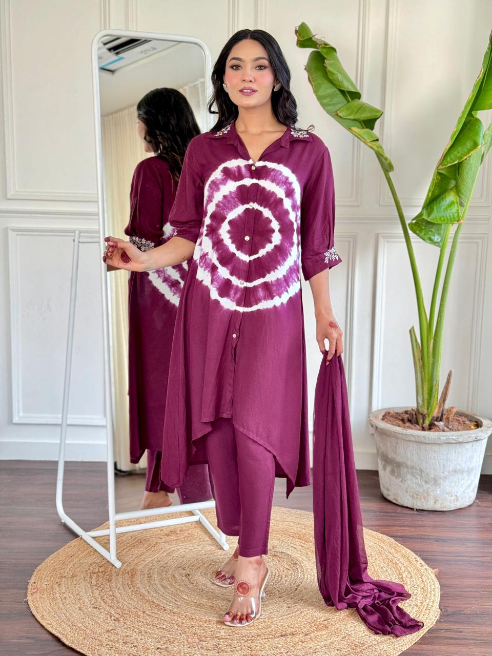 Image of Pure Cotton Coord Set with Designer Print