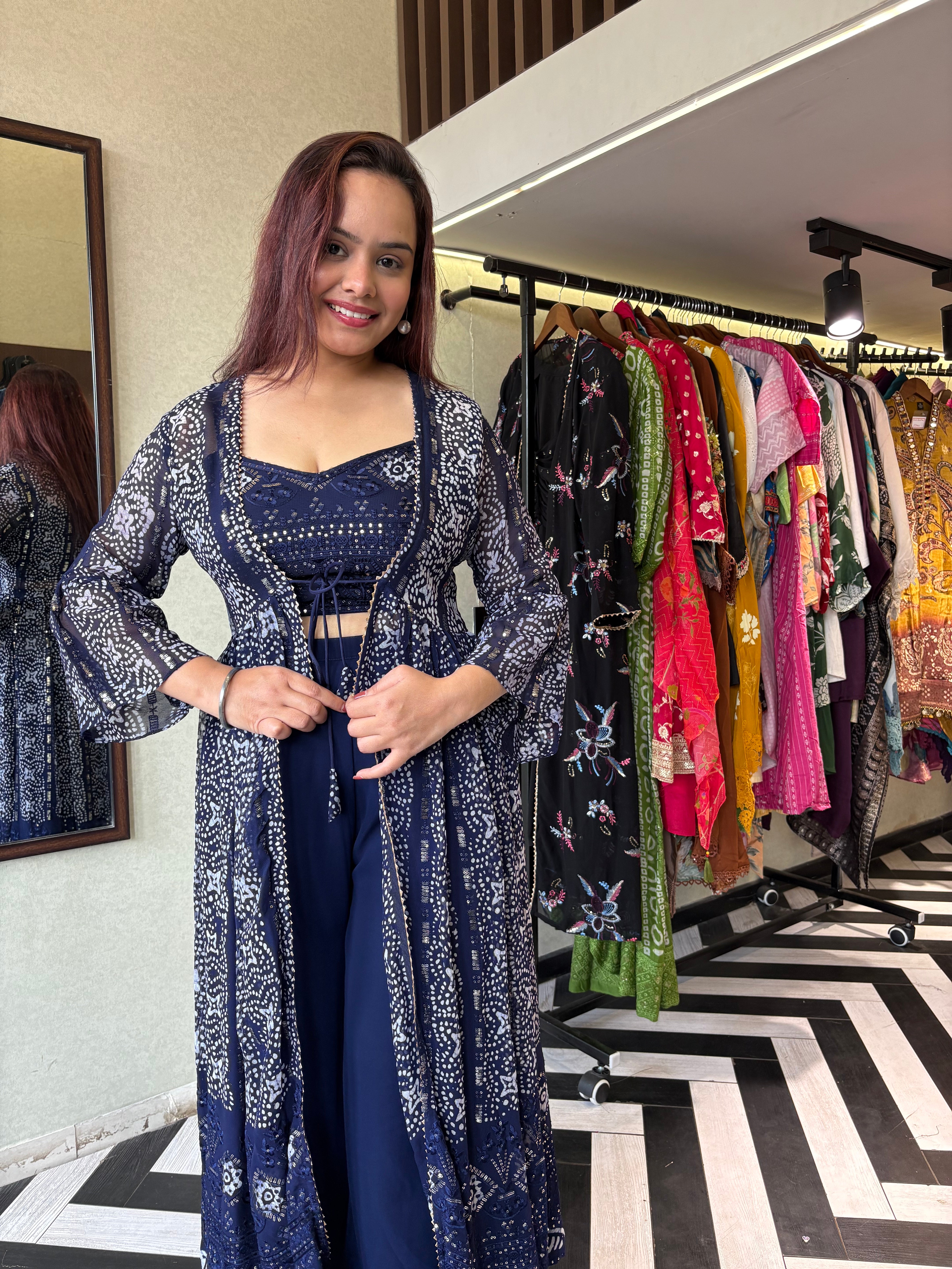 Pure Georgette 3 Piece with Hand work