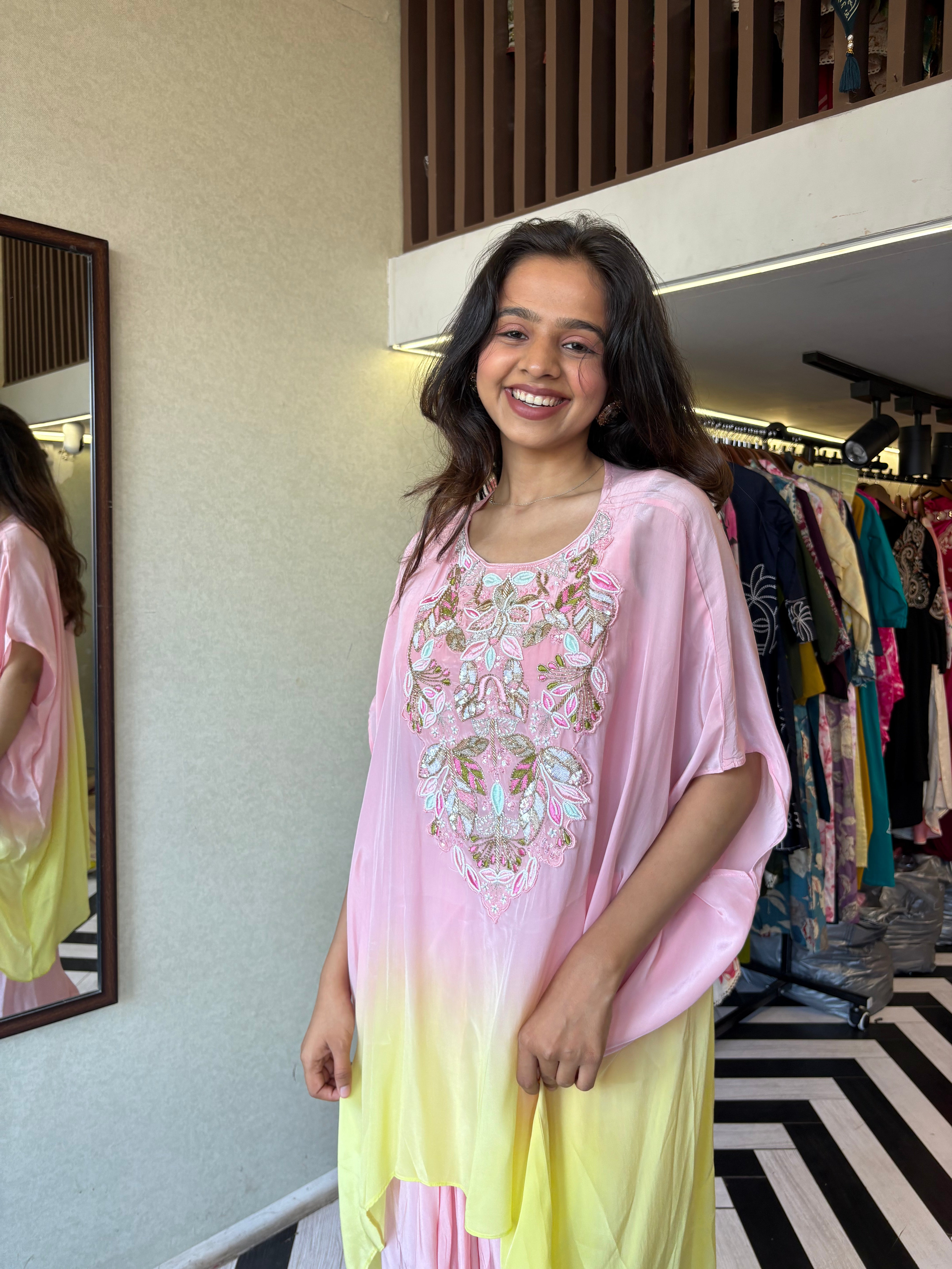 Image of Step into the spotlight with this stunning 2-piece coord set in rich green shimmer - crafted from premium shimmer fabric with accessory detailing that brings elegance to life