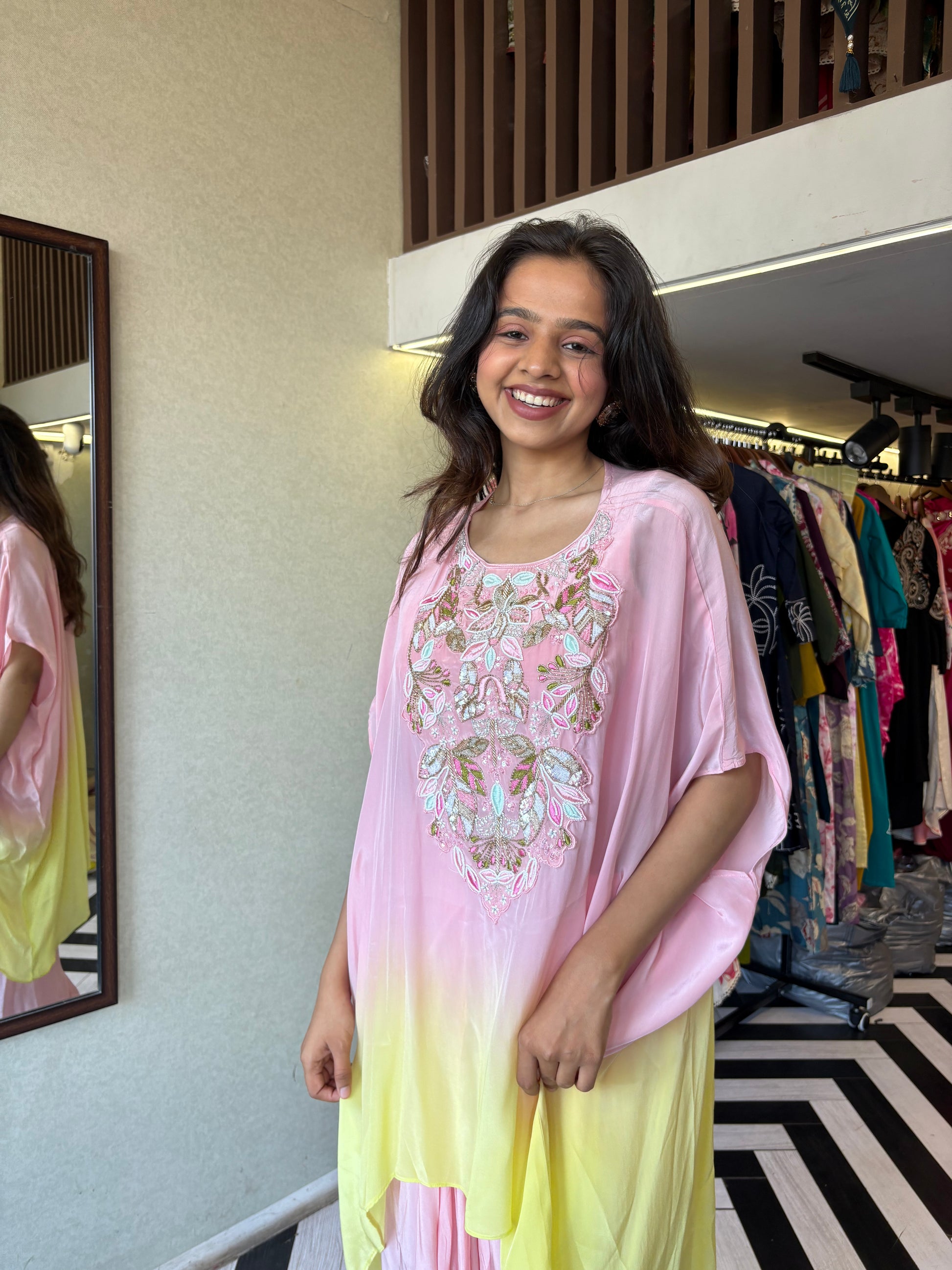 Step into the spotlight with this stunning 2-piece coord set in rich green shimmer - crafted from premium shimmer fabric with accessory detailing that brings elegance to life