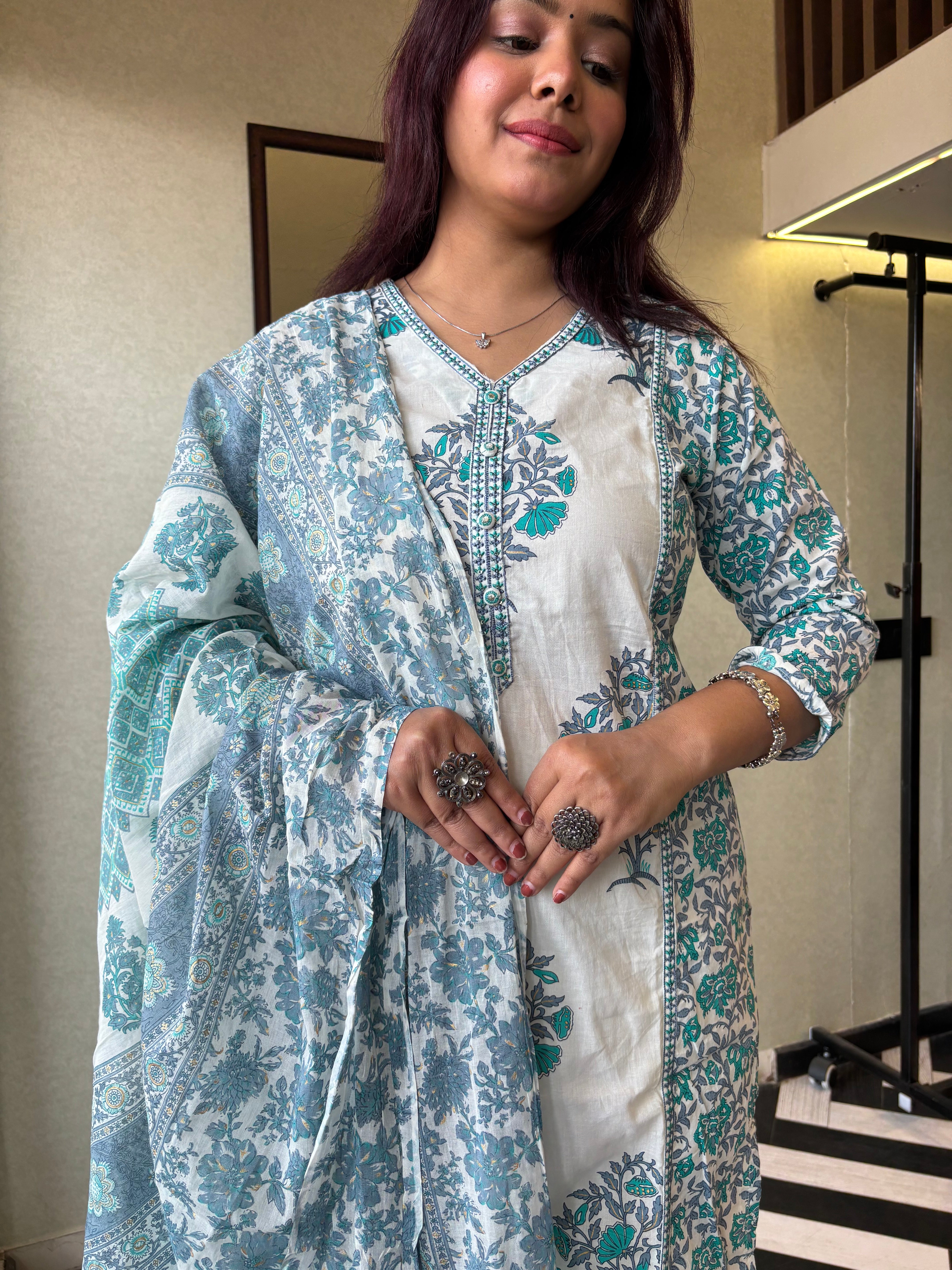 Image of Pure Mull Cotton 3 Piece Cotton Set