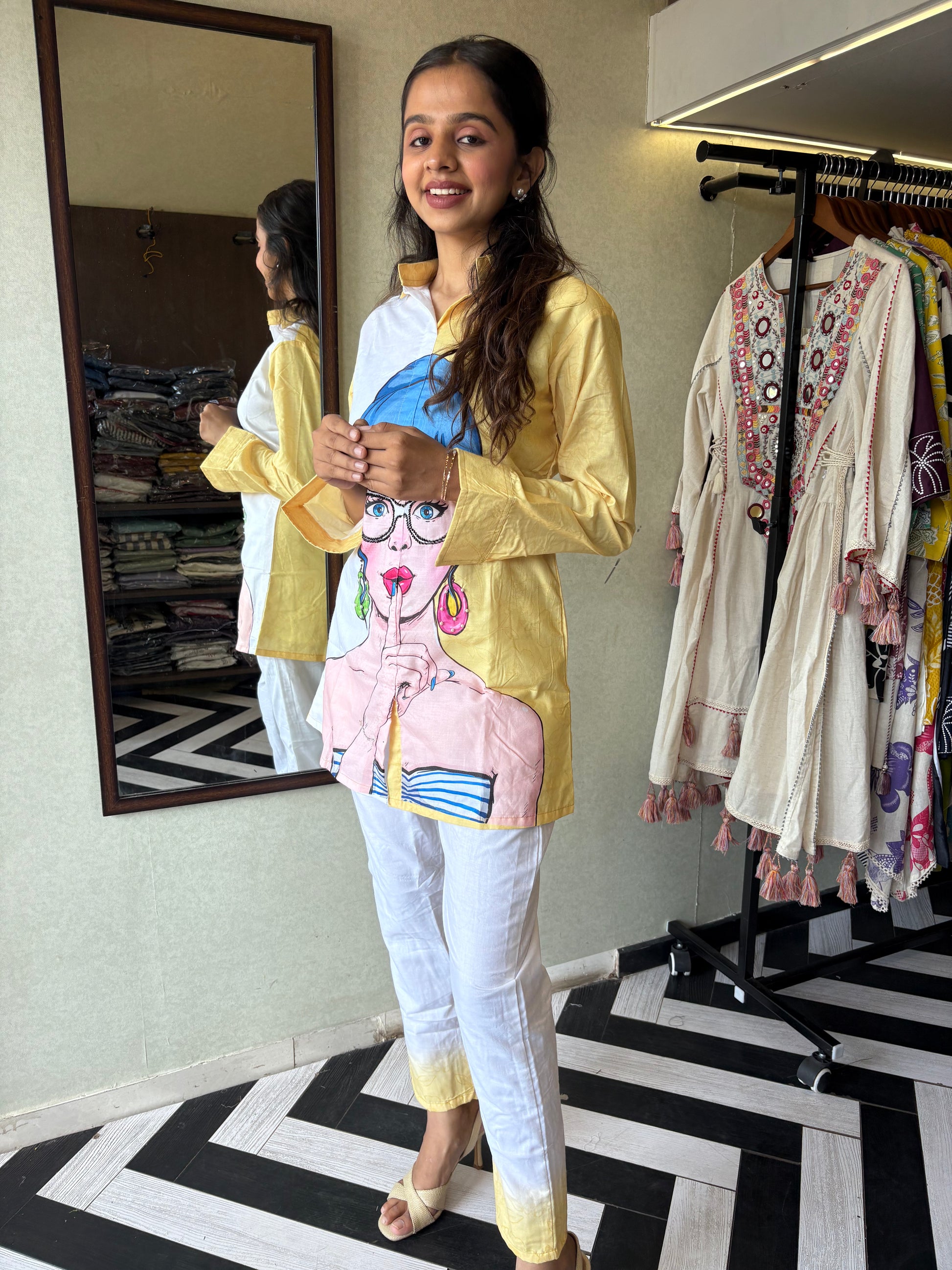 Breezy Days, Bold Prints!

Step out in style with our pure cotton 2-piece coord sets soft, breathable, and printed to perfection.



Available in 2 fresh shades:

Sunny Yellow-Yellow & Soothing Pista Green - perfect for everyday elegance and casual outing