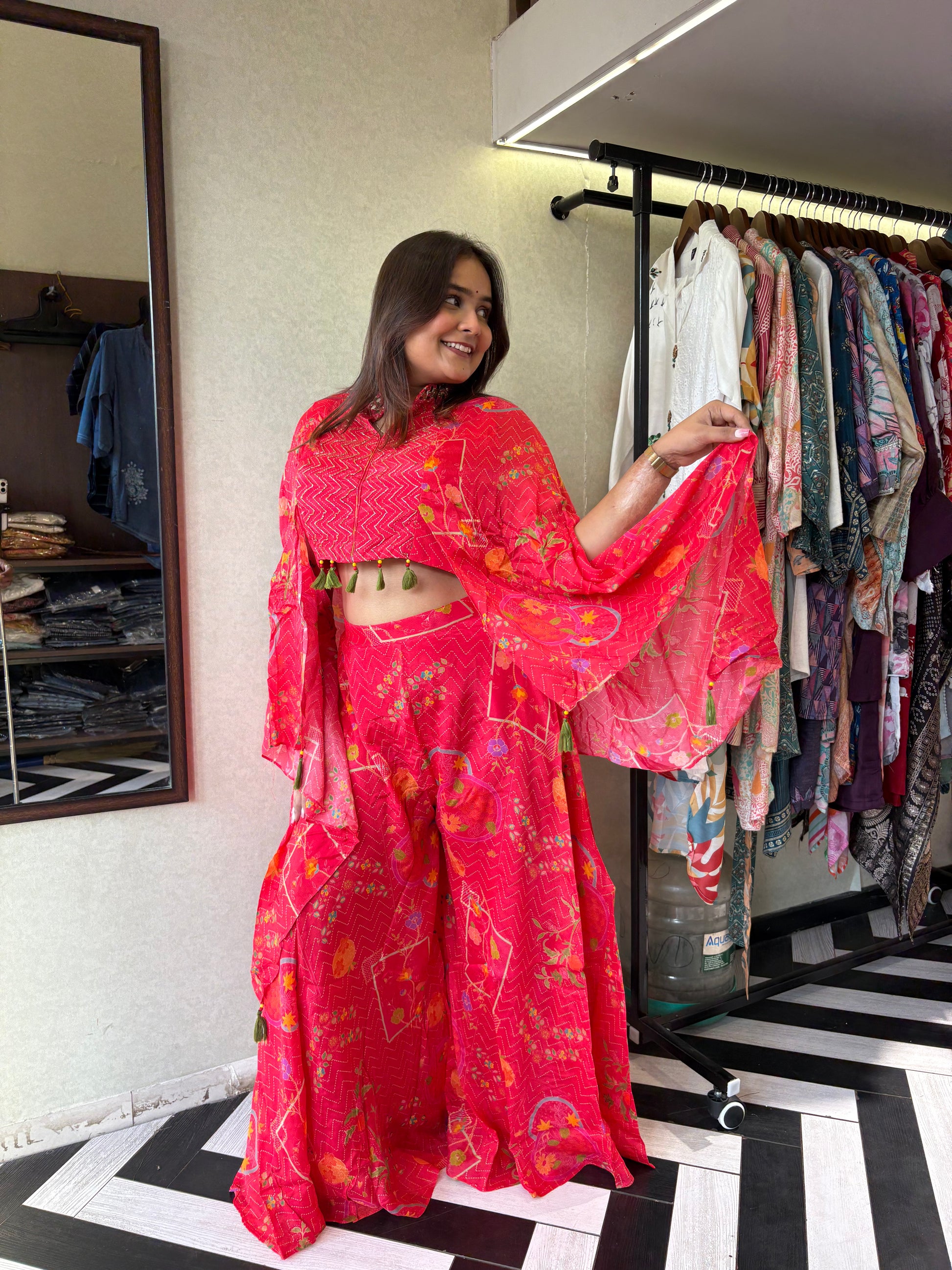 Pure Chinnon 3 Piece with Hand work