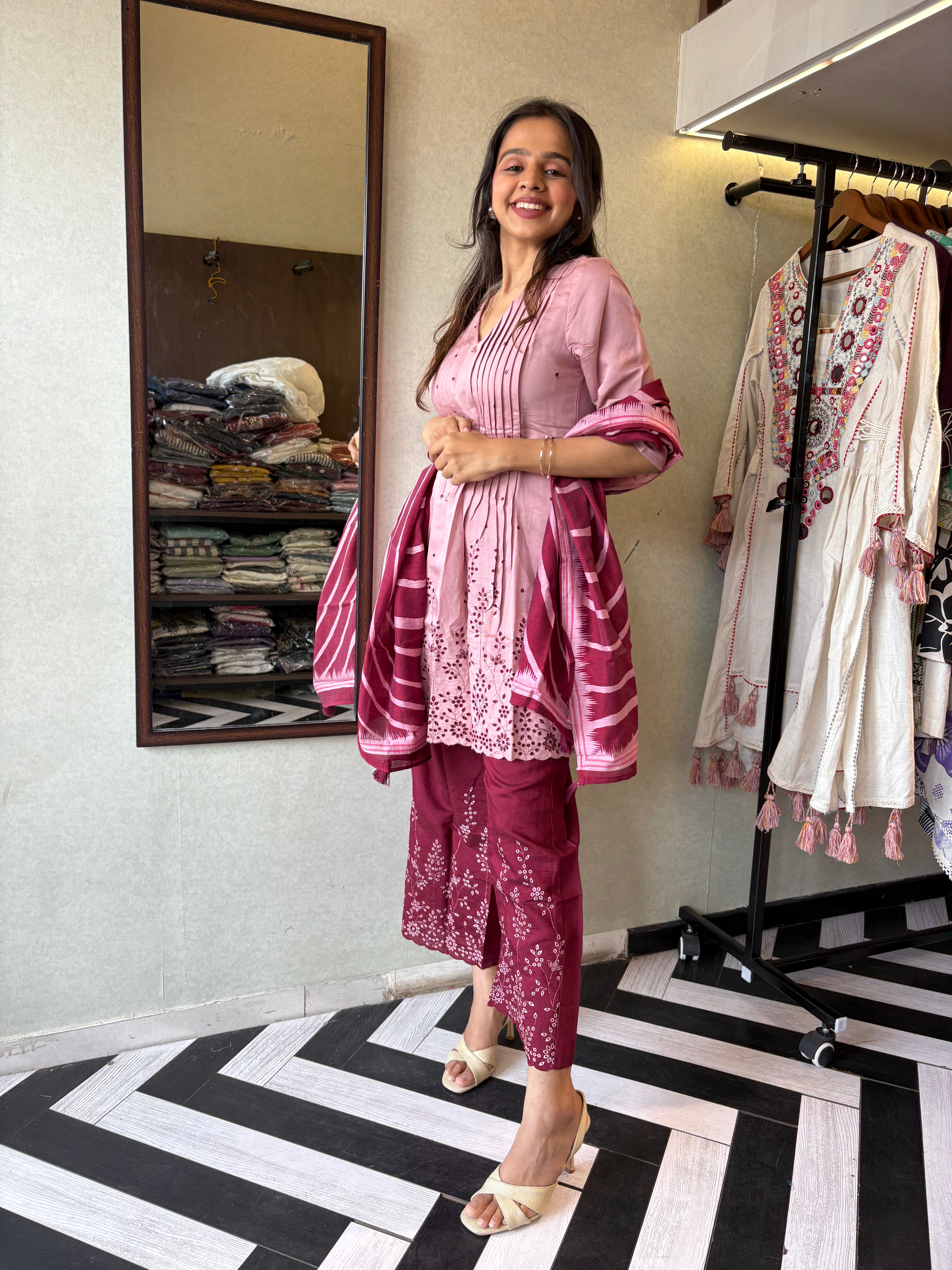 Bold in Red. Beautiful in Every Way!

Turn heads in this stunning 3-piece kurti set, crafted from breathable rayon cotton for all-day comfort and festive flair.