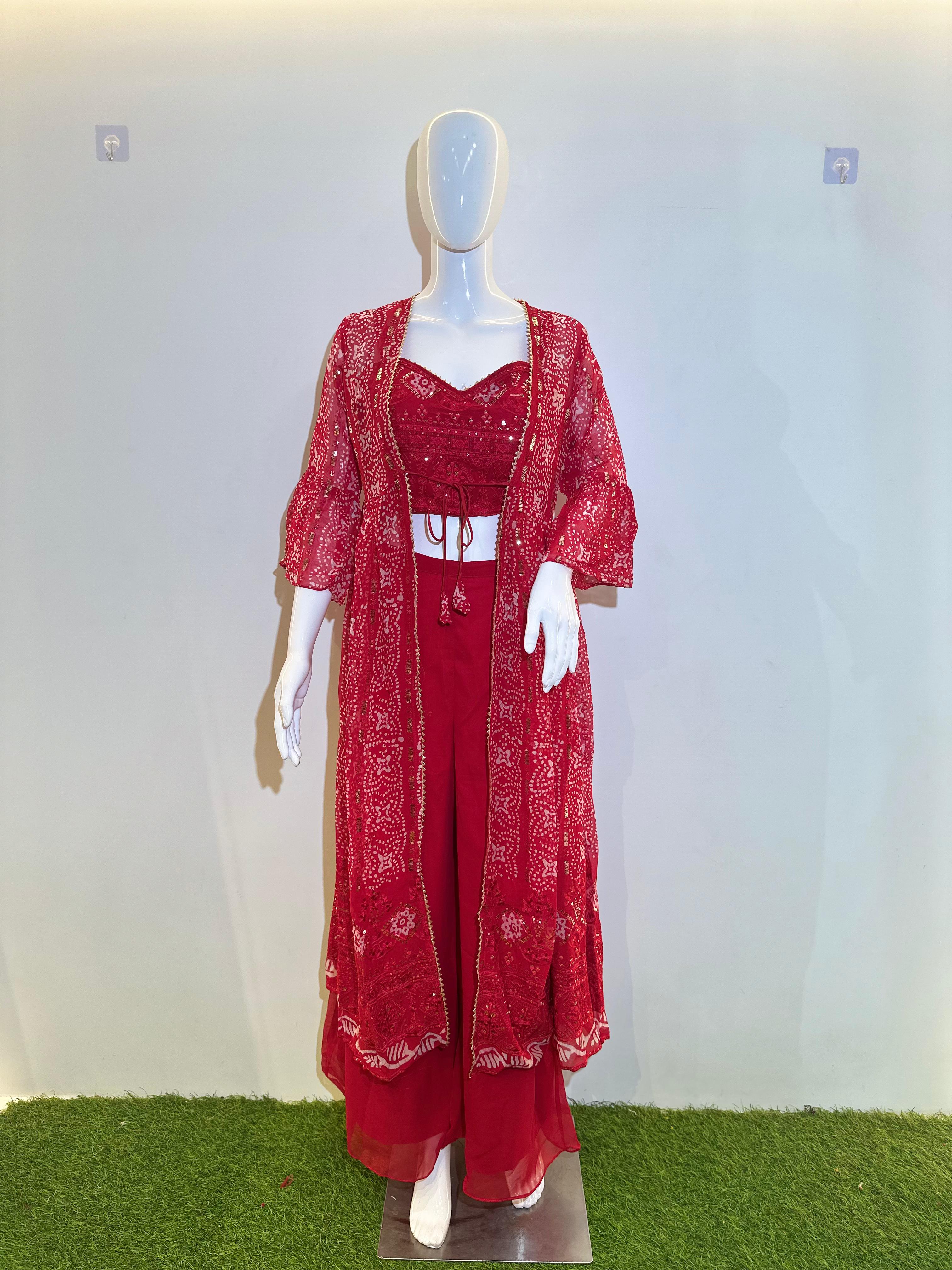 Image of Pure Silk 3 Piece Indo western