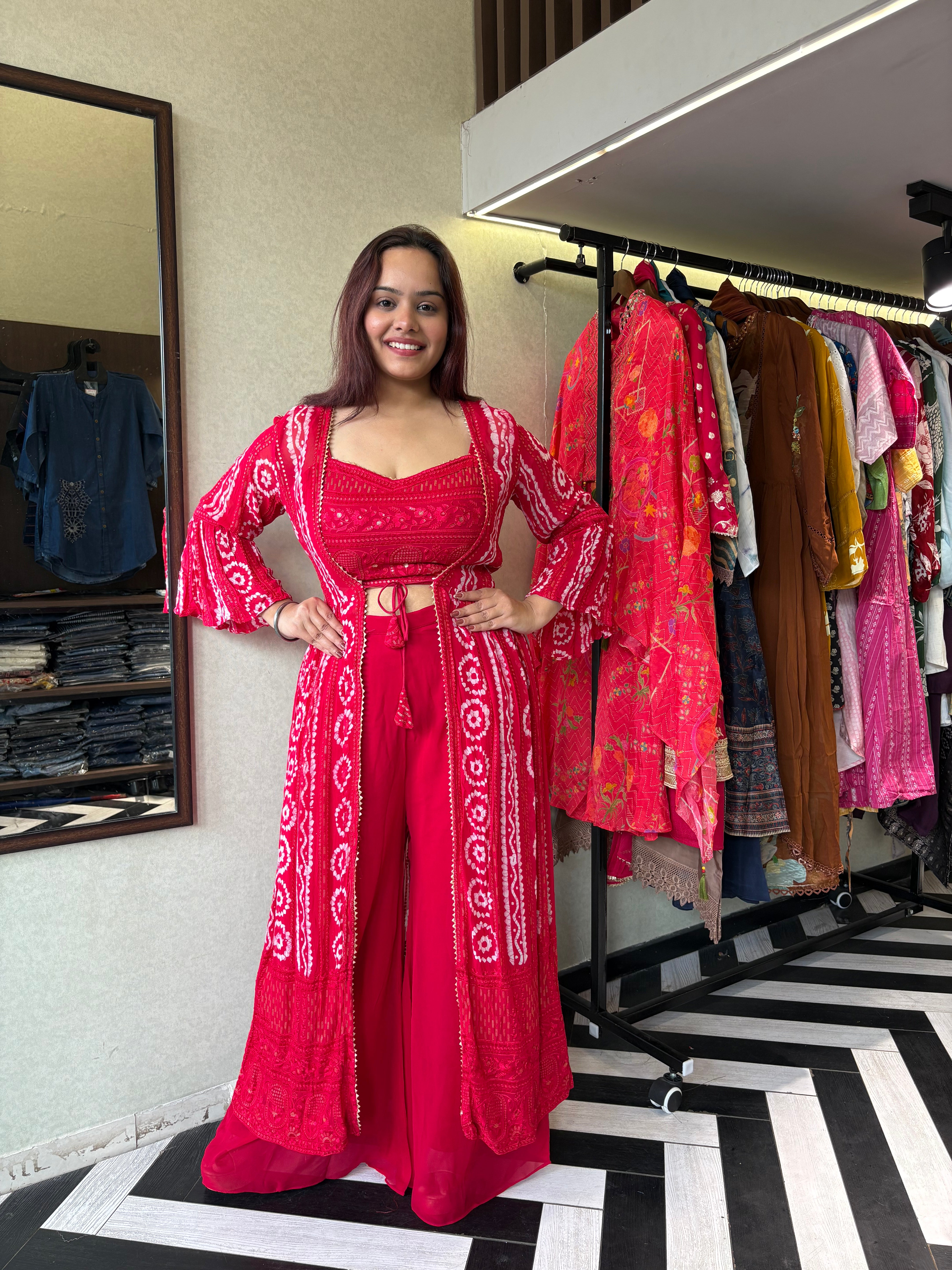 Pure Georgette 3 Piece with Hand work