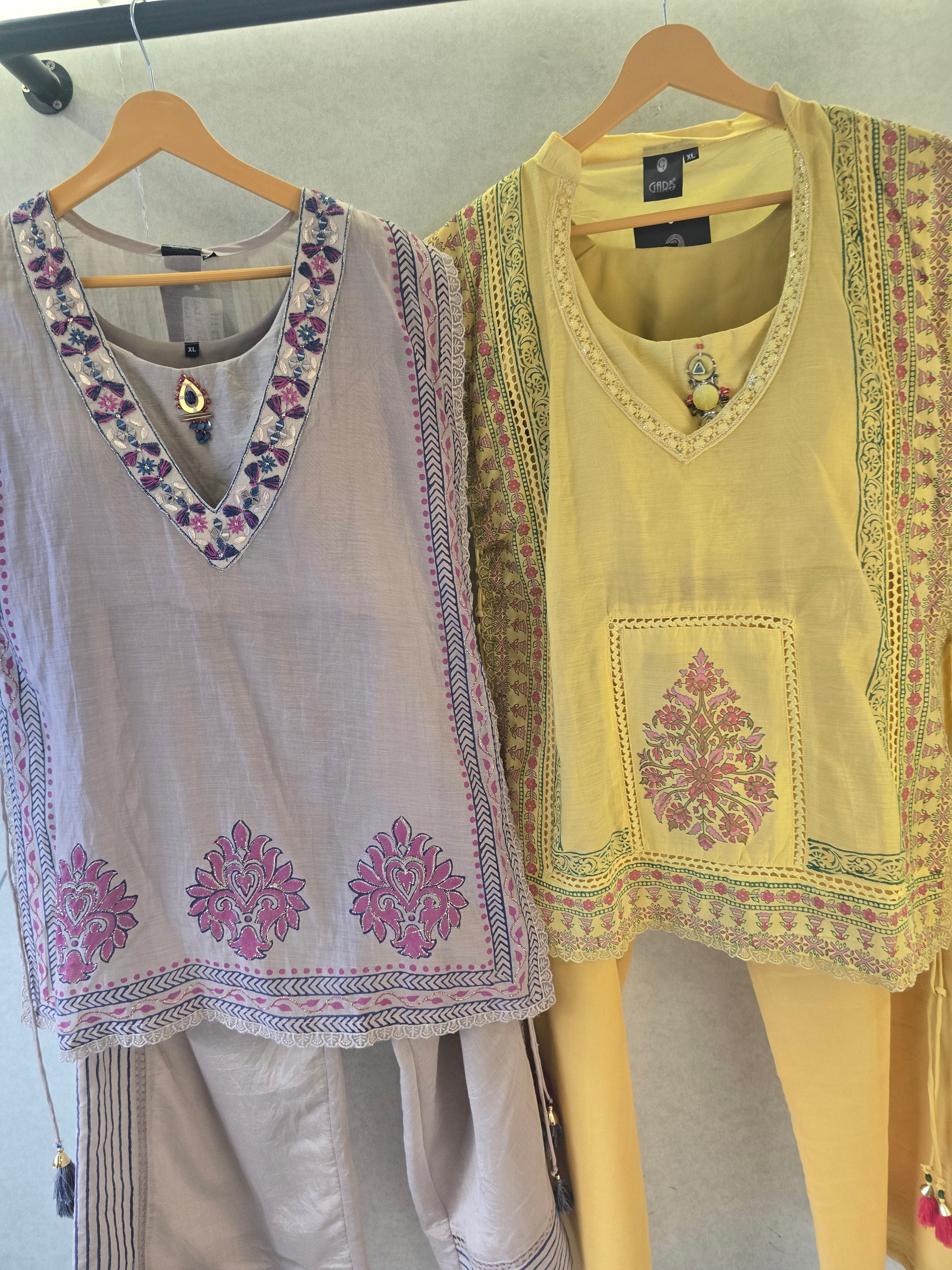 Image of Pastel Yellow Floral Print Cape Style Co-Ord Set
