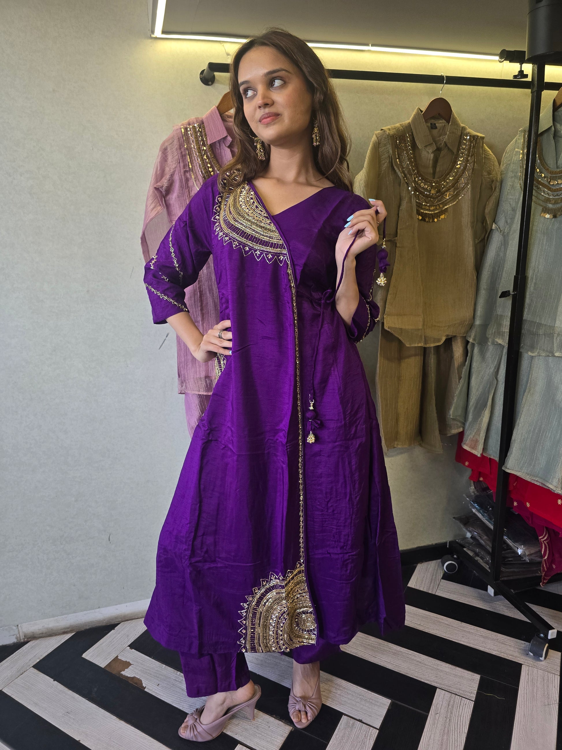 Pure Russian Silk with Hand Work