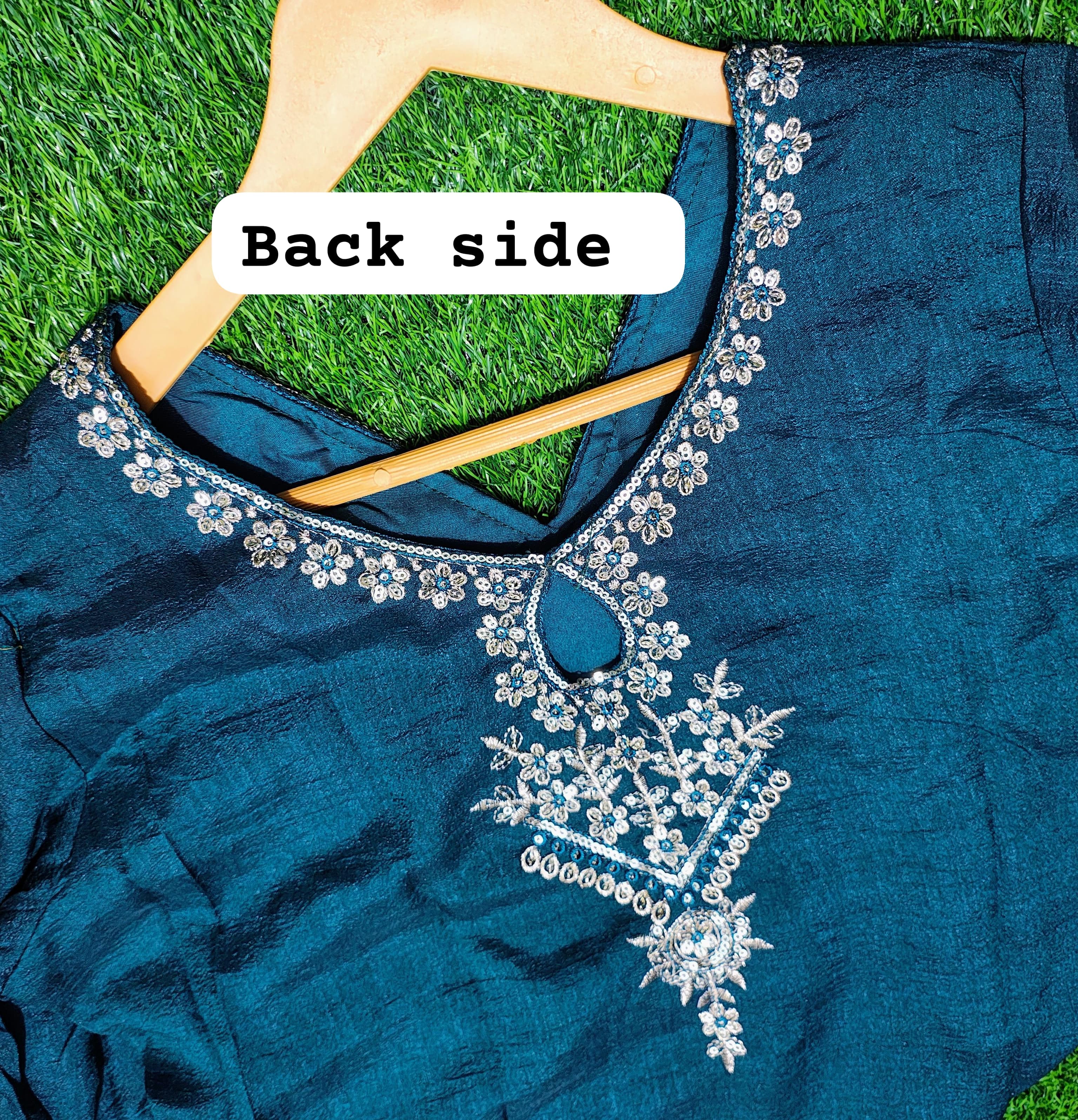 Image of Presenting Beautiful Heavy VICHITRA BLUMING Silk Fabric designer festive wear kurti pant and duppta with Coding work with lining