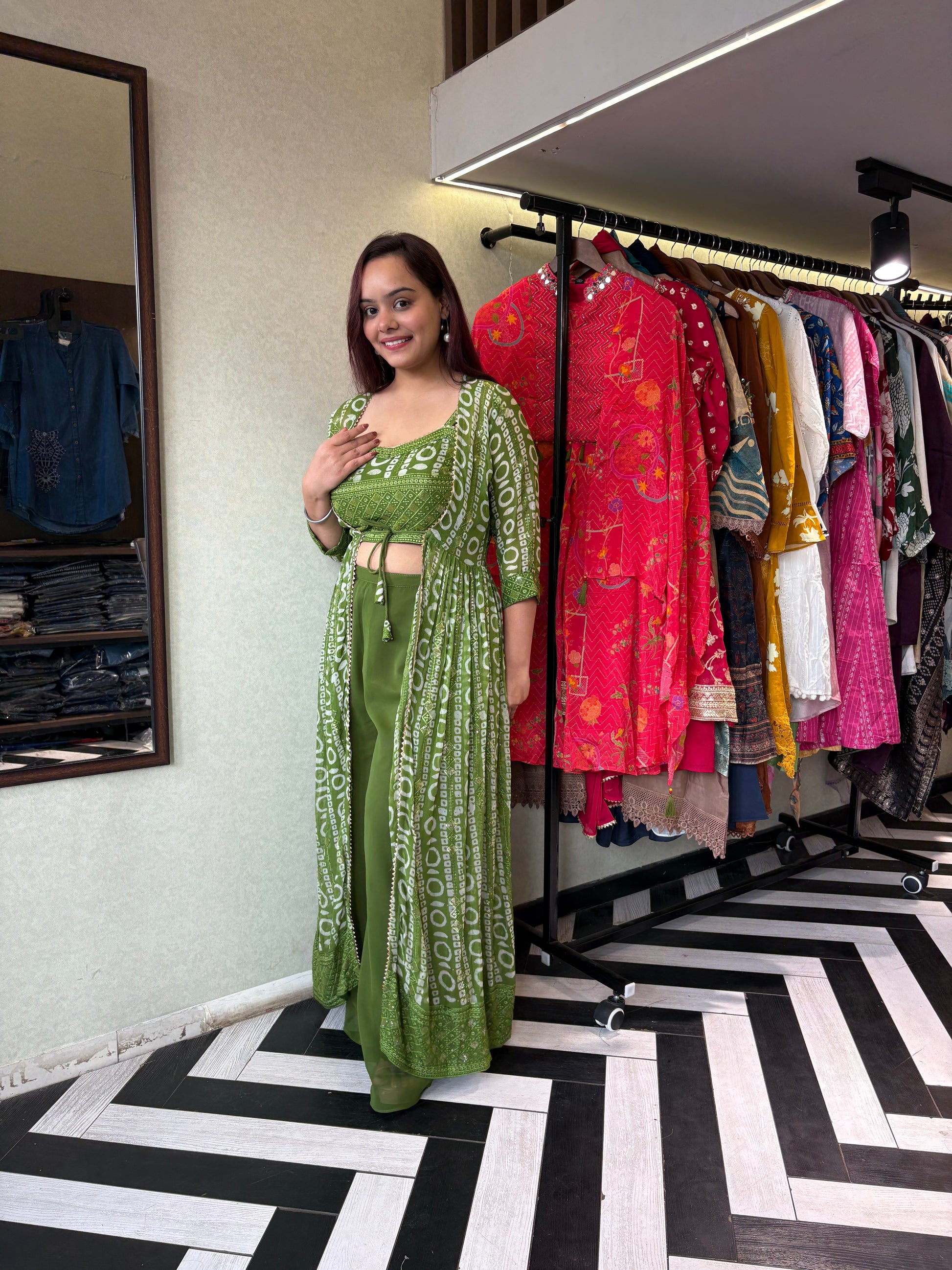 Pure Georgette 3 Piece with Hand work