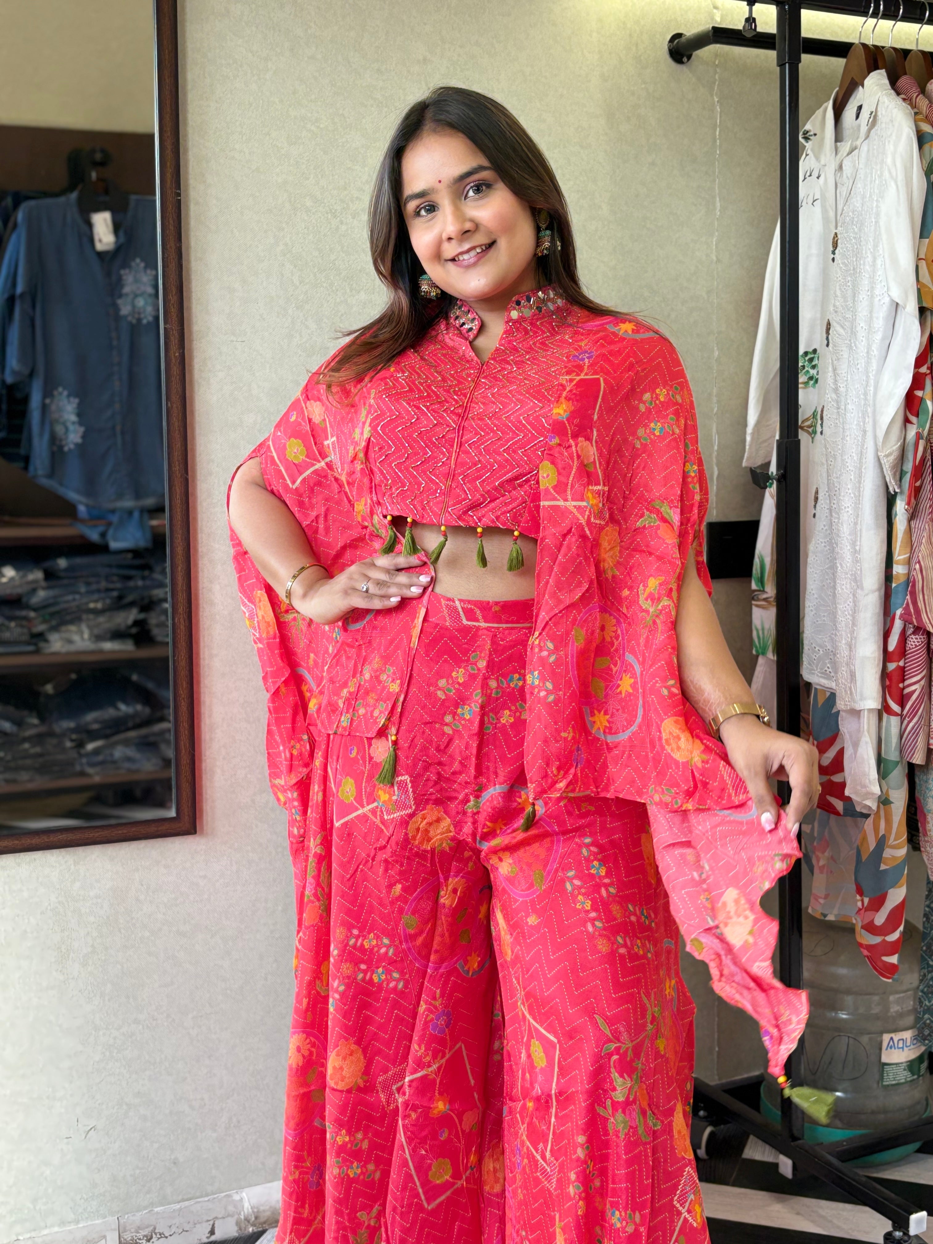 Pure Chinnon 3 Piece with Hand work