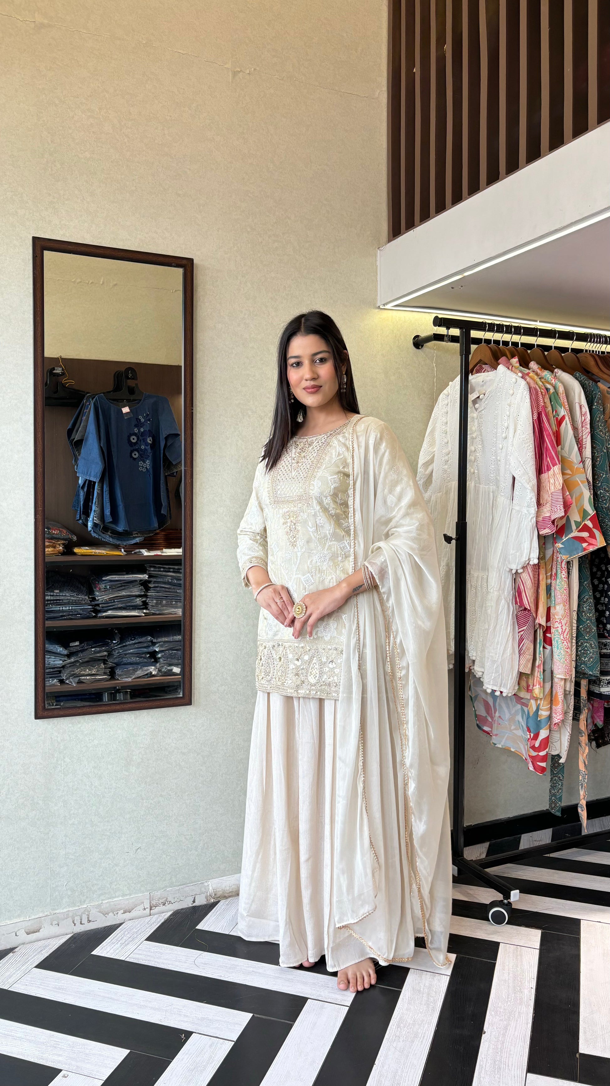 Pure Georgette 3 Piece with Hand work