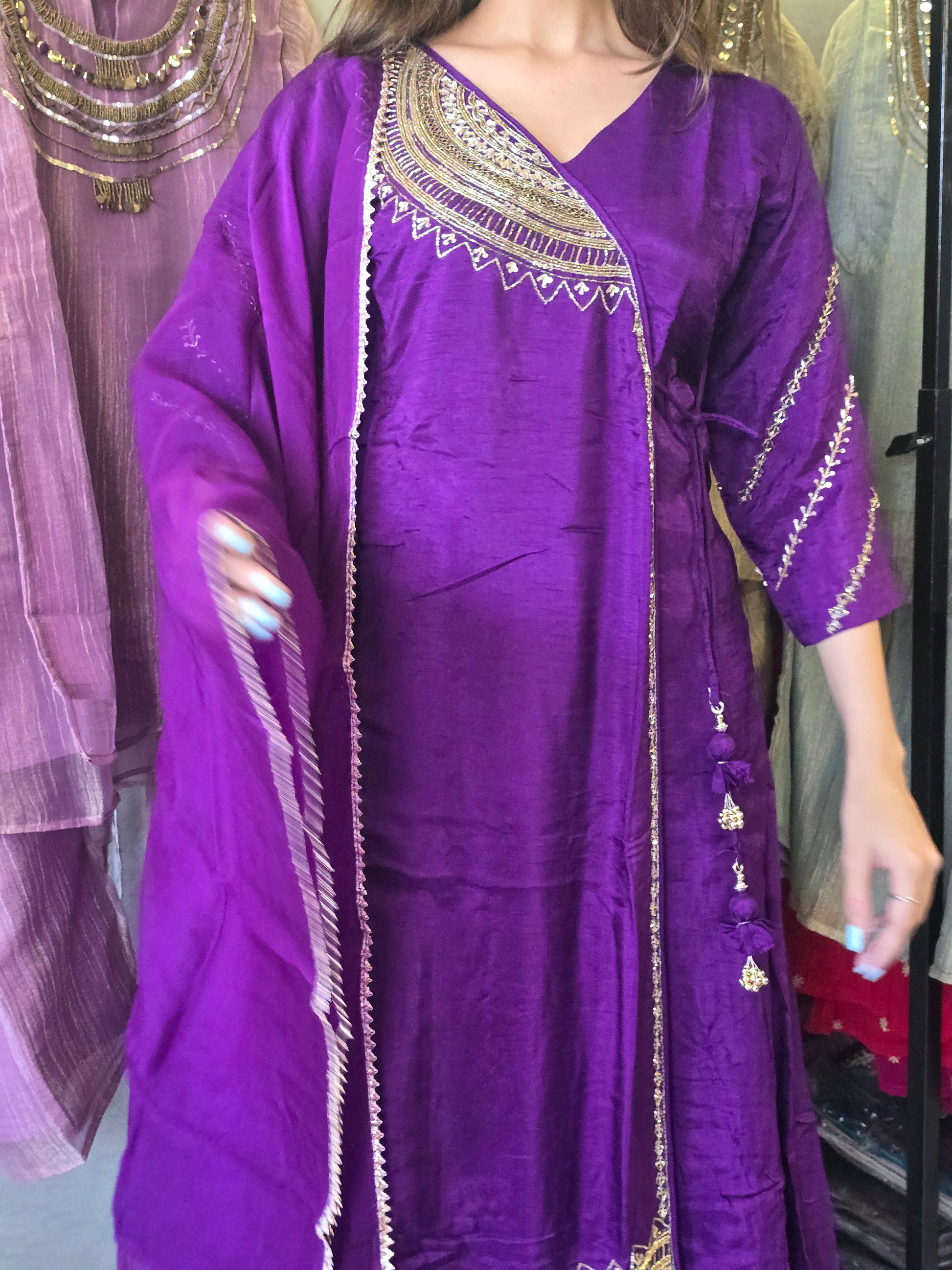Pure Russian Silk with Hand Work