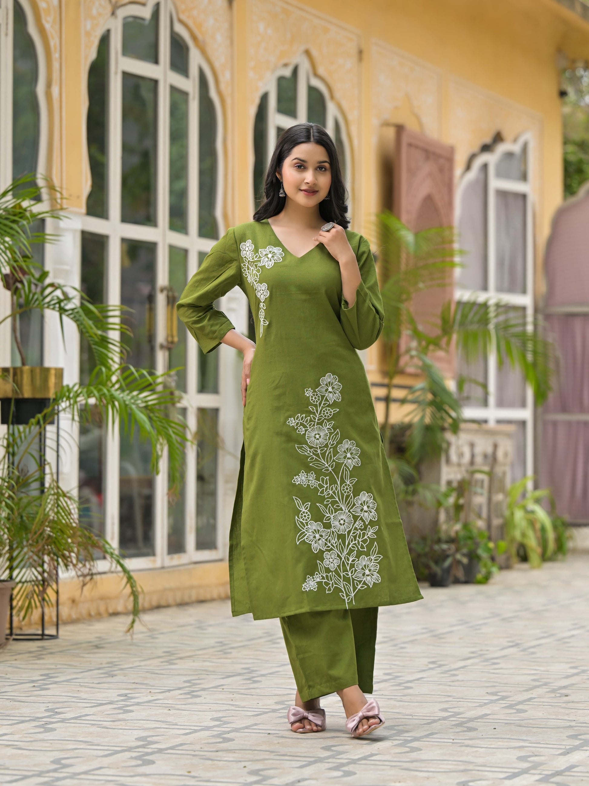 Pure Cotton 2 Piece Embroidery Set