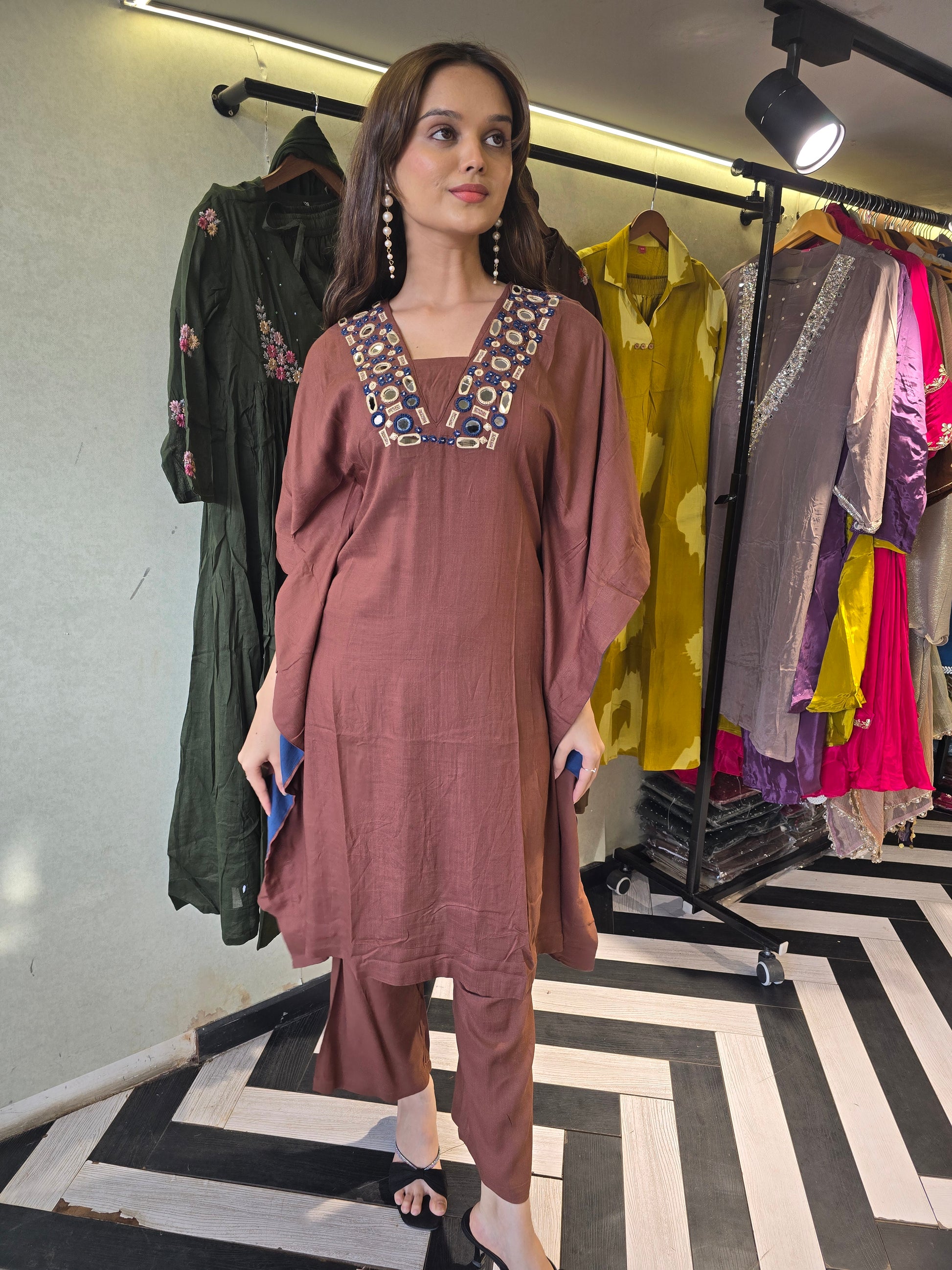 Designer Cotton Kaftan 2 Piece