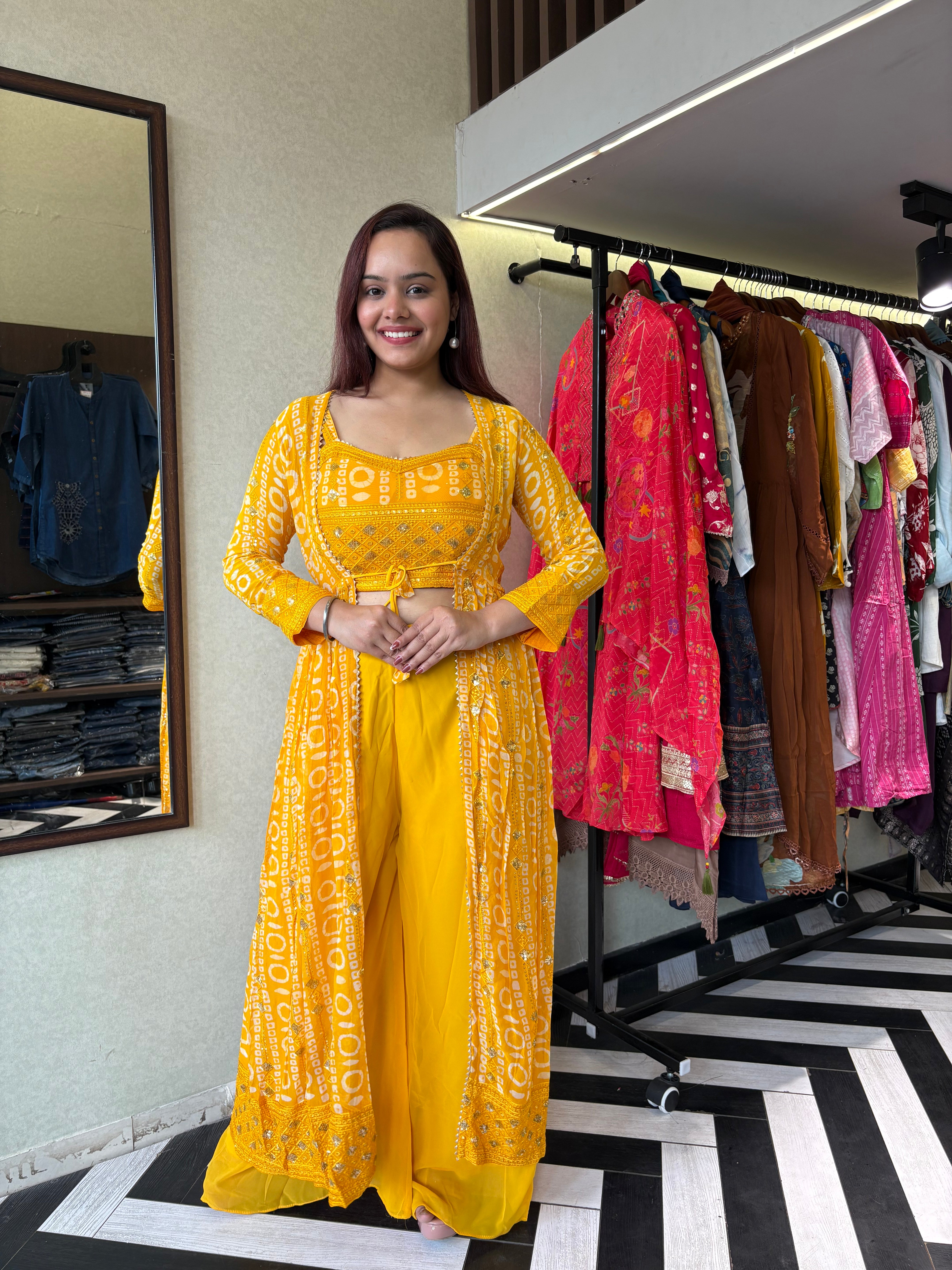 Pure Georgette 3 Piece with Hand work