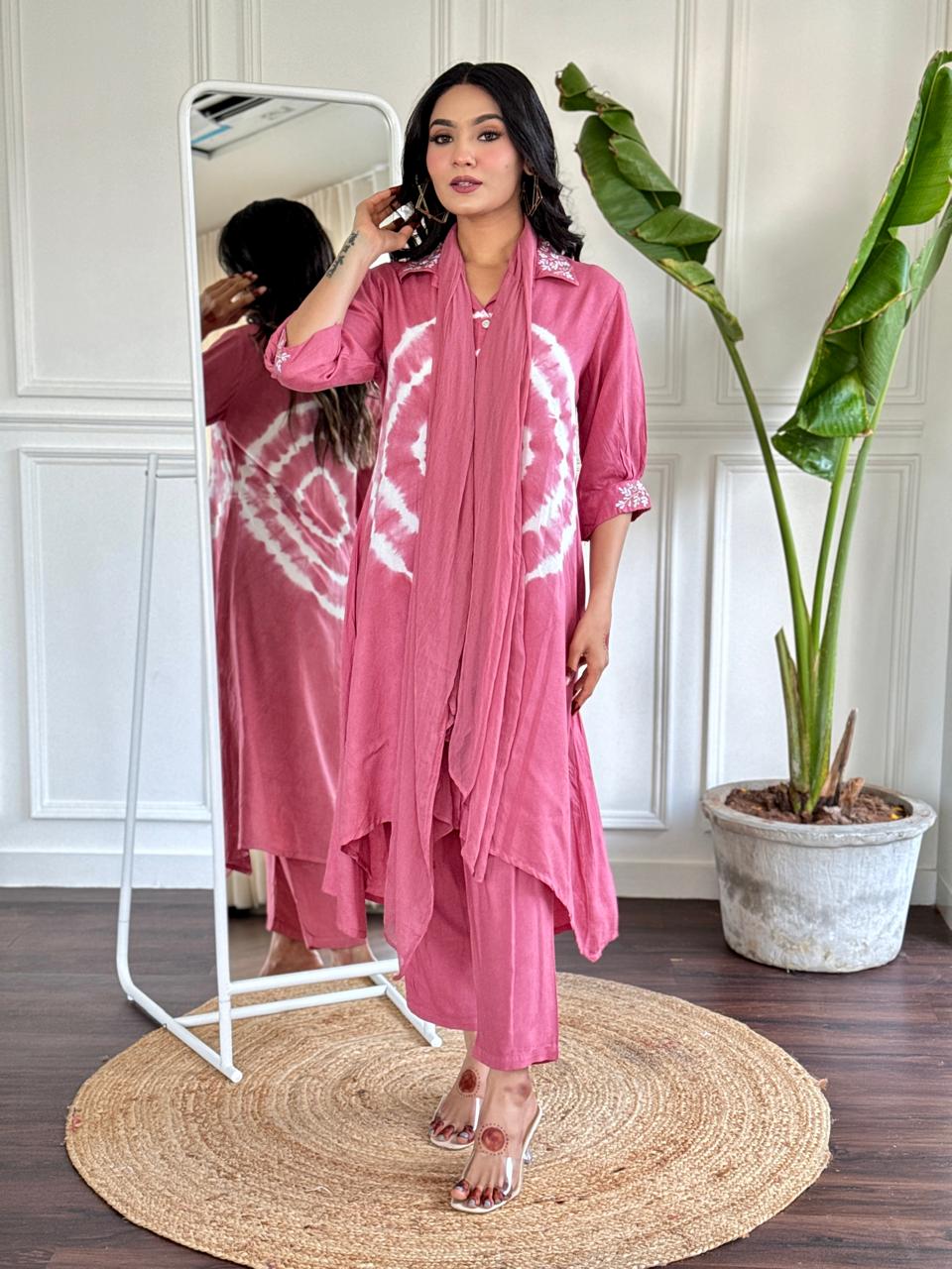 Image of Pure Cotton Coord Set with Designer Print