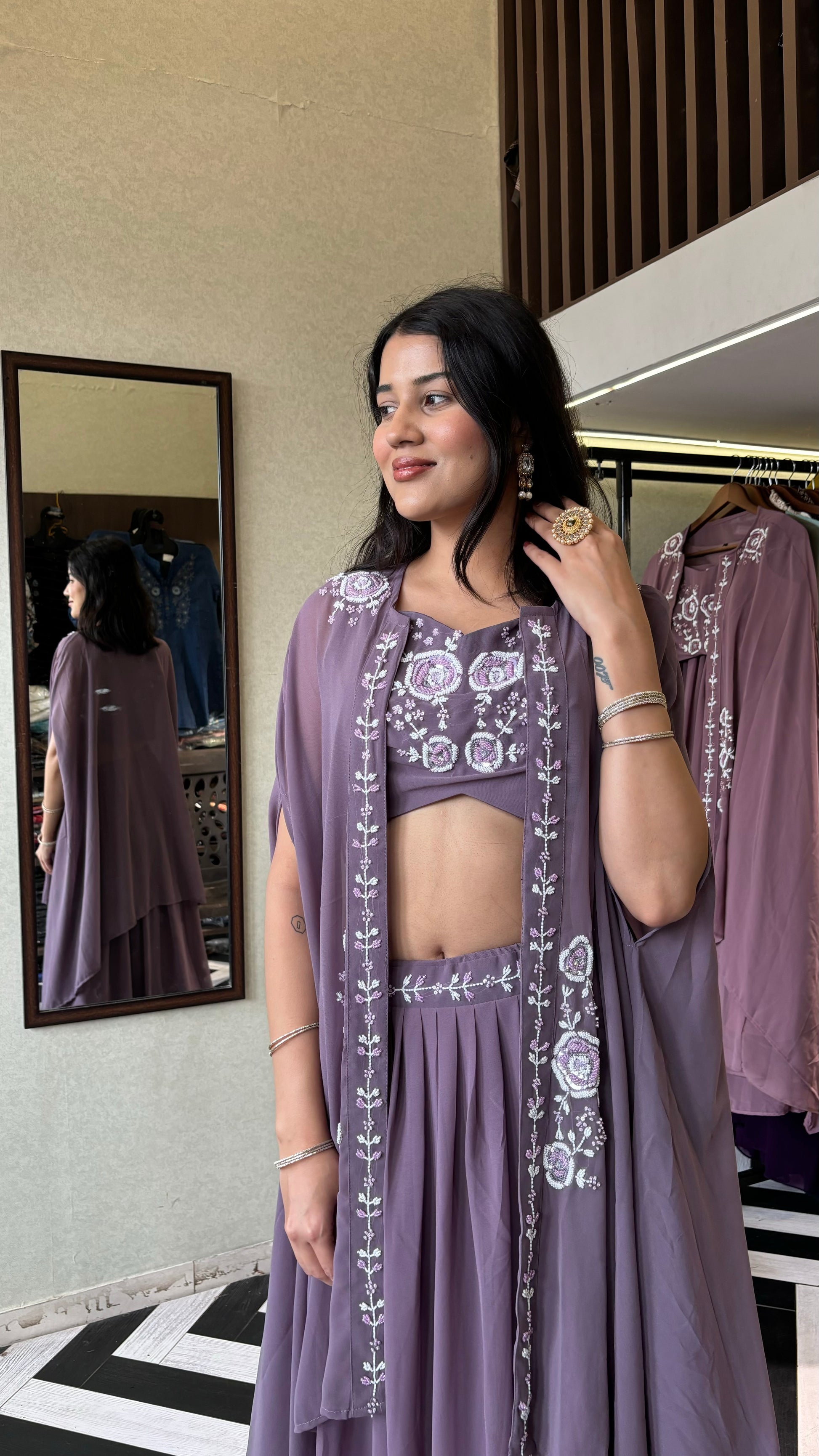 Pure Georgette Set 3 Piece with Gown