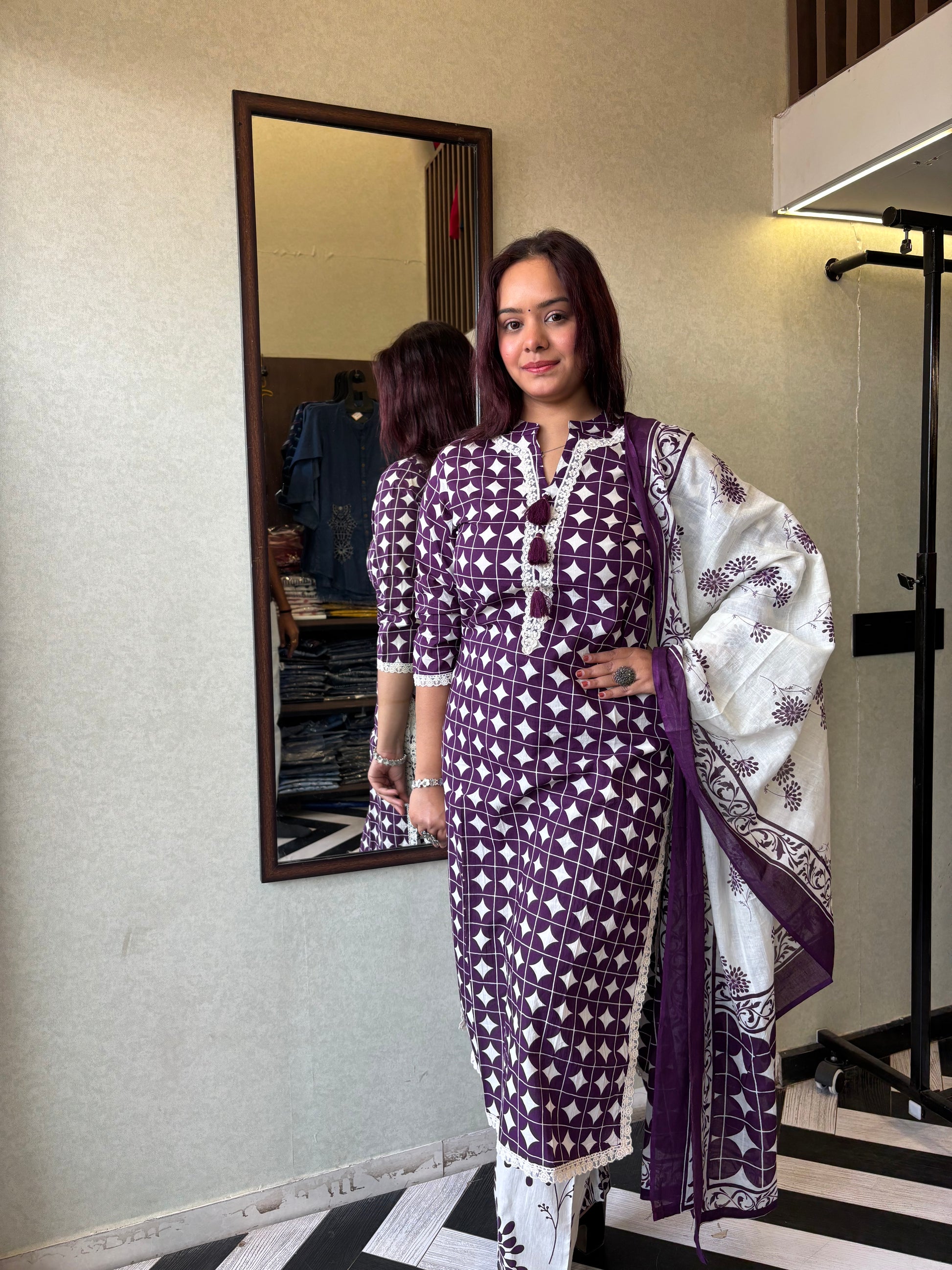 Pure Mull Cotton 3 Piece Cotton Set