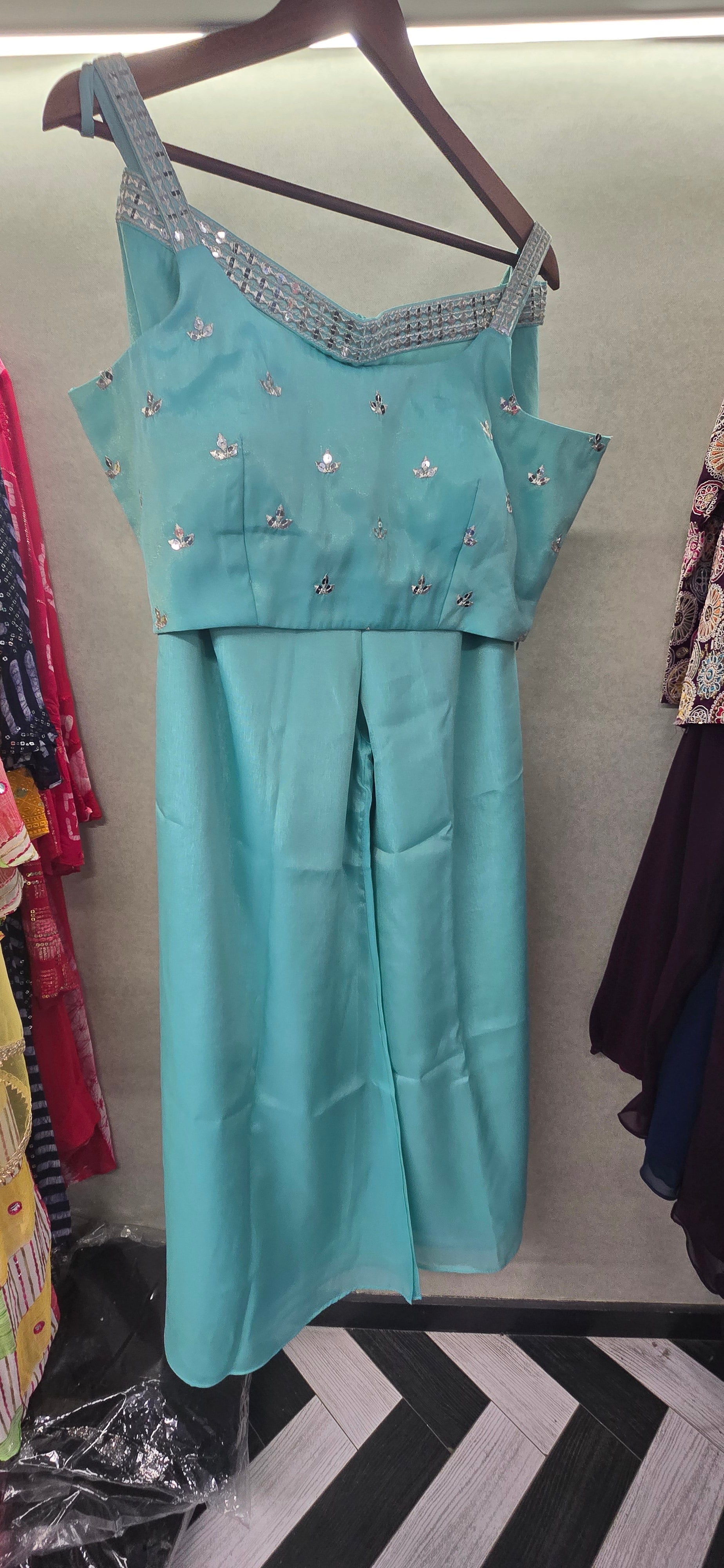 Image of Designer Indo Western Shimmer Fabric 3 piece