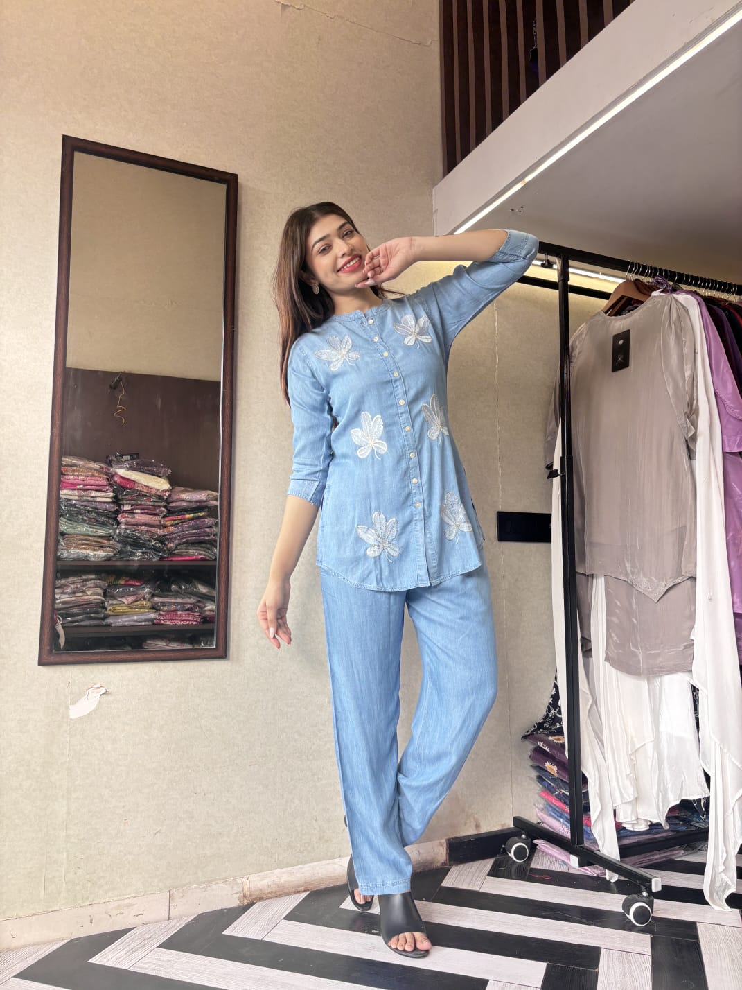 Image of Pure Denim Coord Set