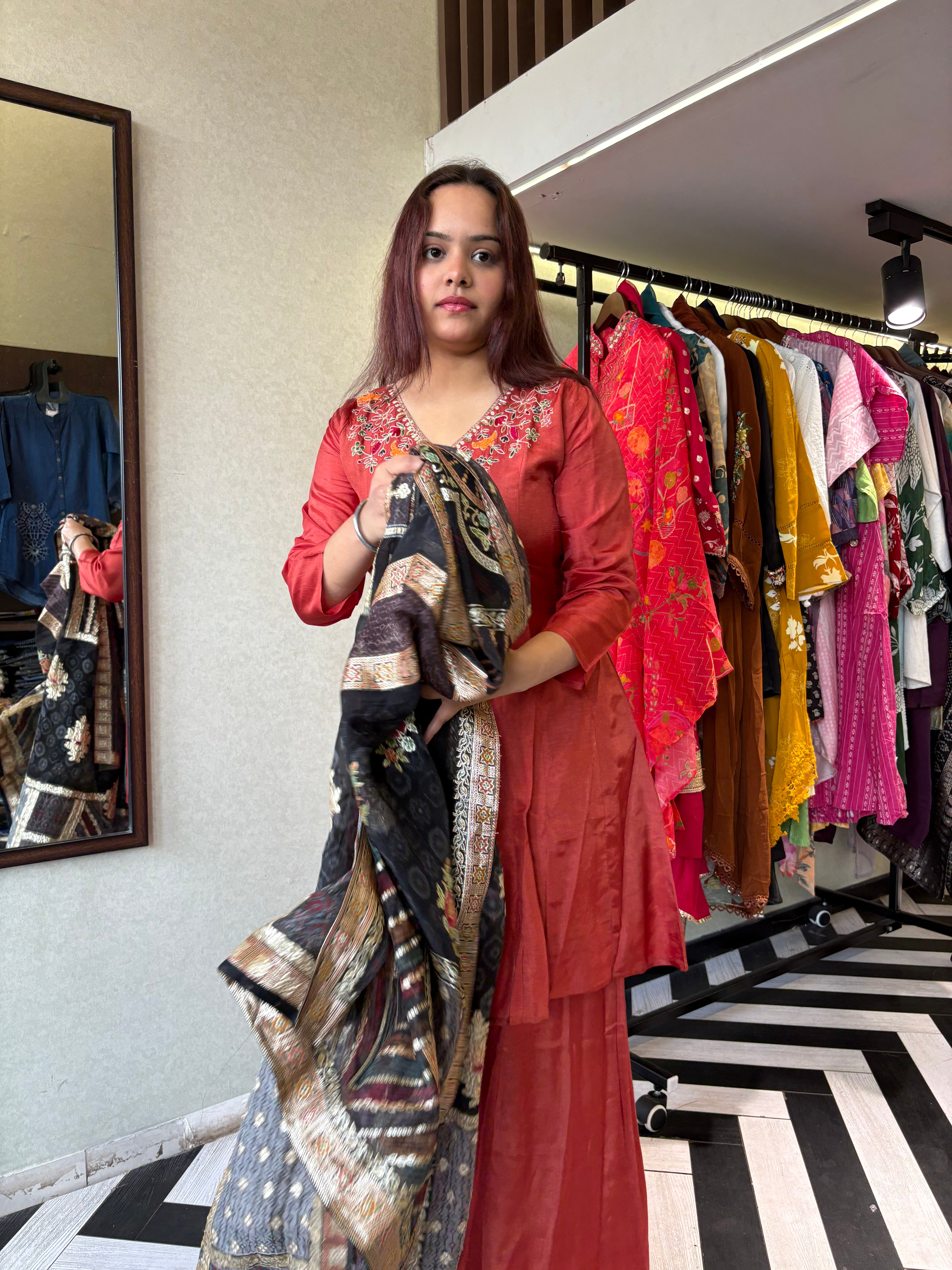 Pure Georgette 3 Piece with Hand work