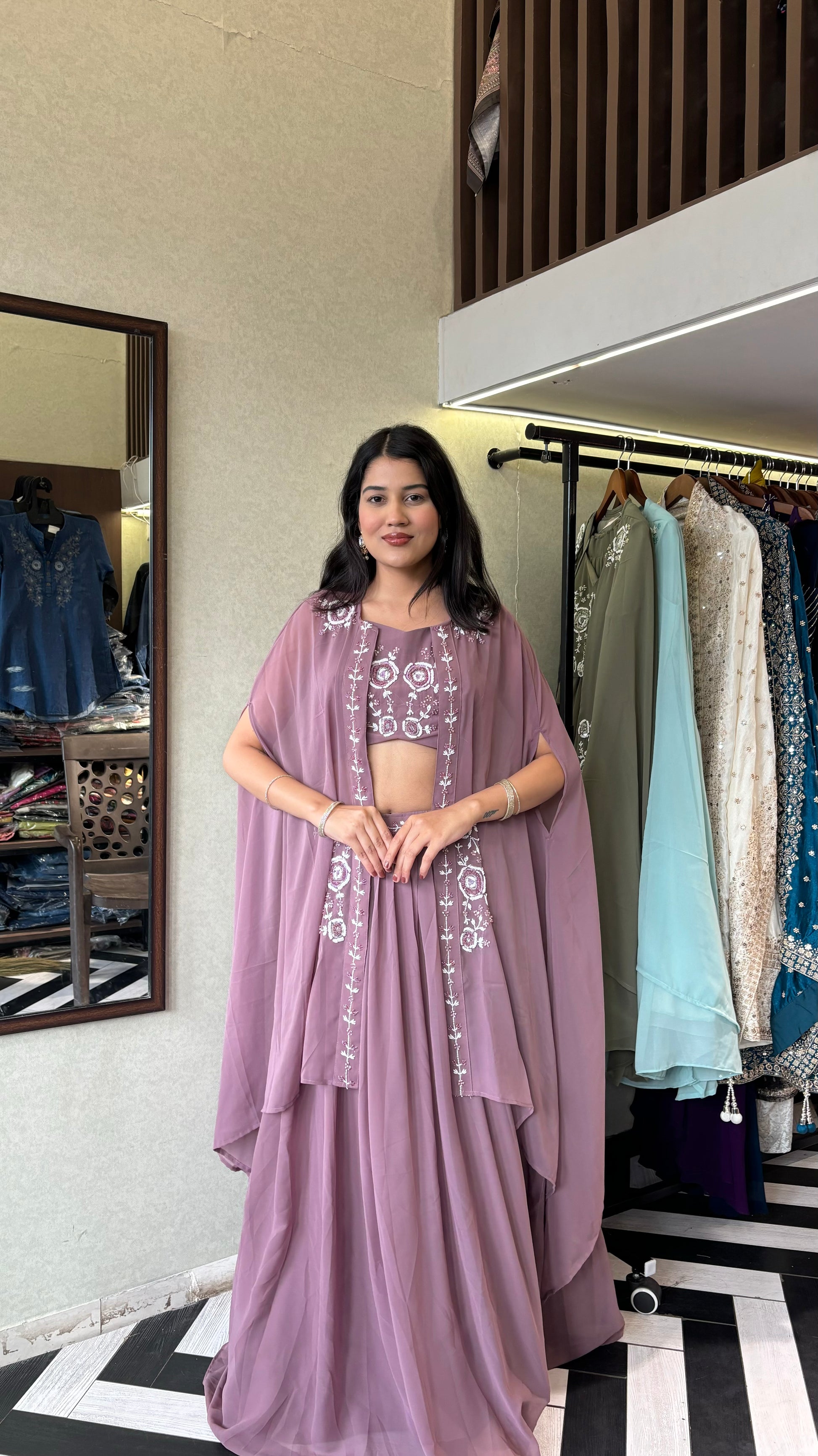 Pure Georgette Set 3 Piece with Gown